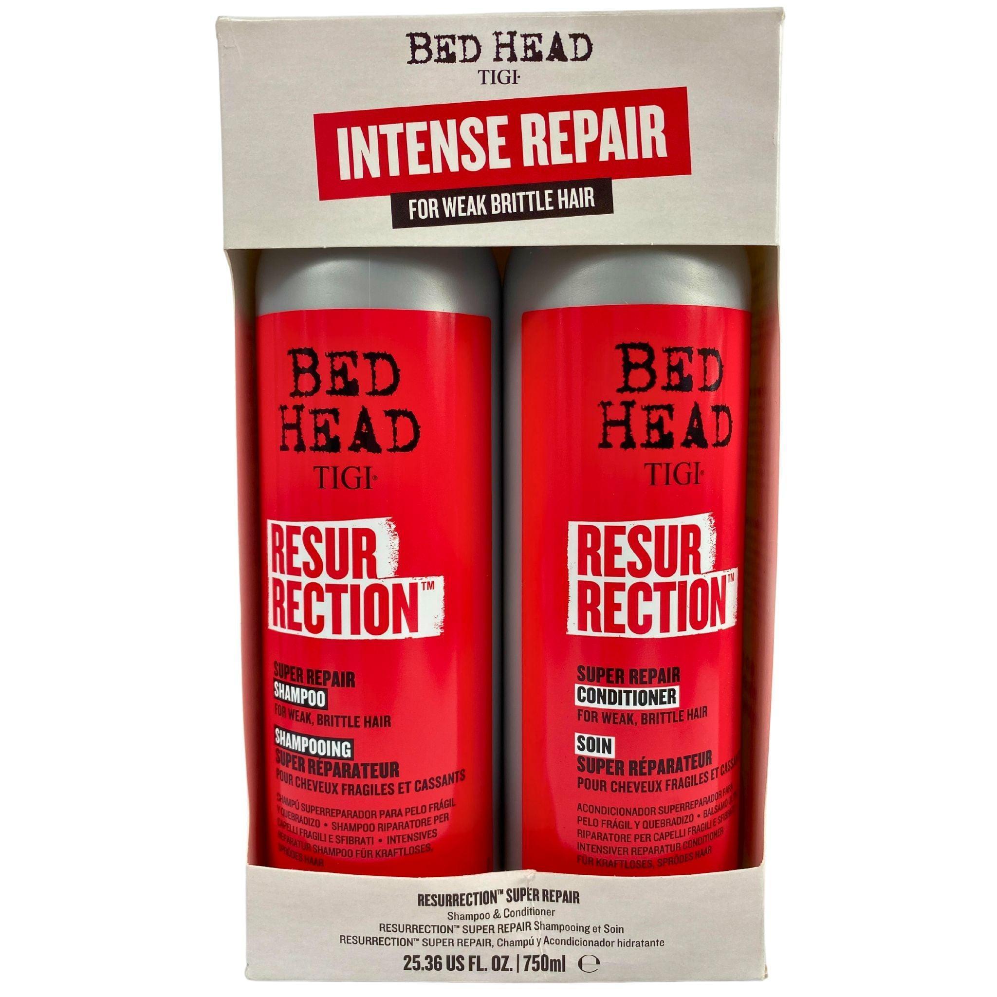 TIGI Bed Head Intense Repair Shampoo & Conditioner Set for Weak & Brittle Hair - 9 Piece Bundle - Salon Quality Hair Care for Damaged Hair at Home