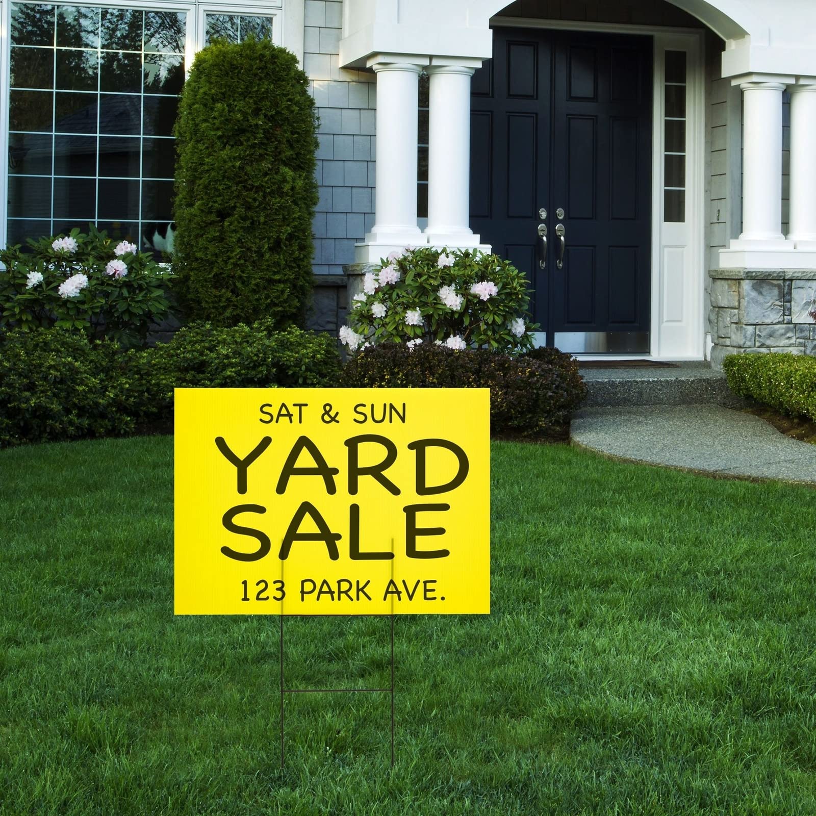 6 Pack Neon Yellow Blank Yard Signs 17x12