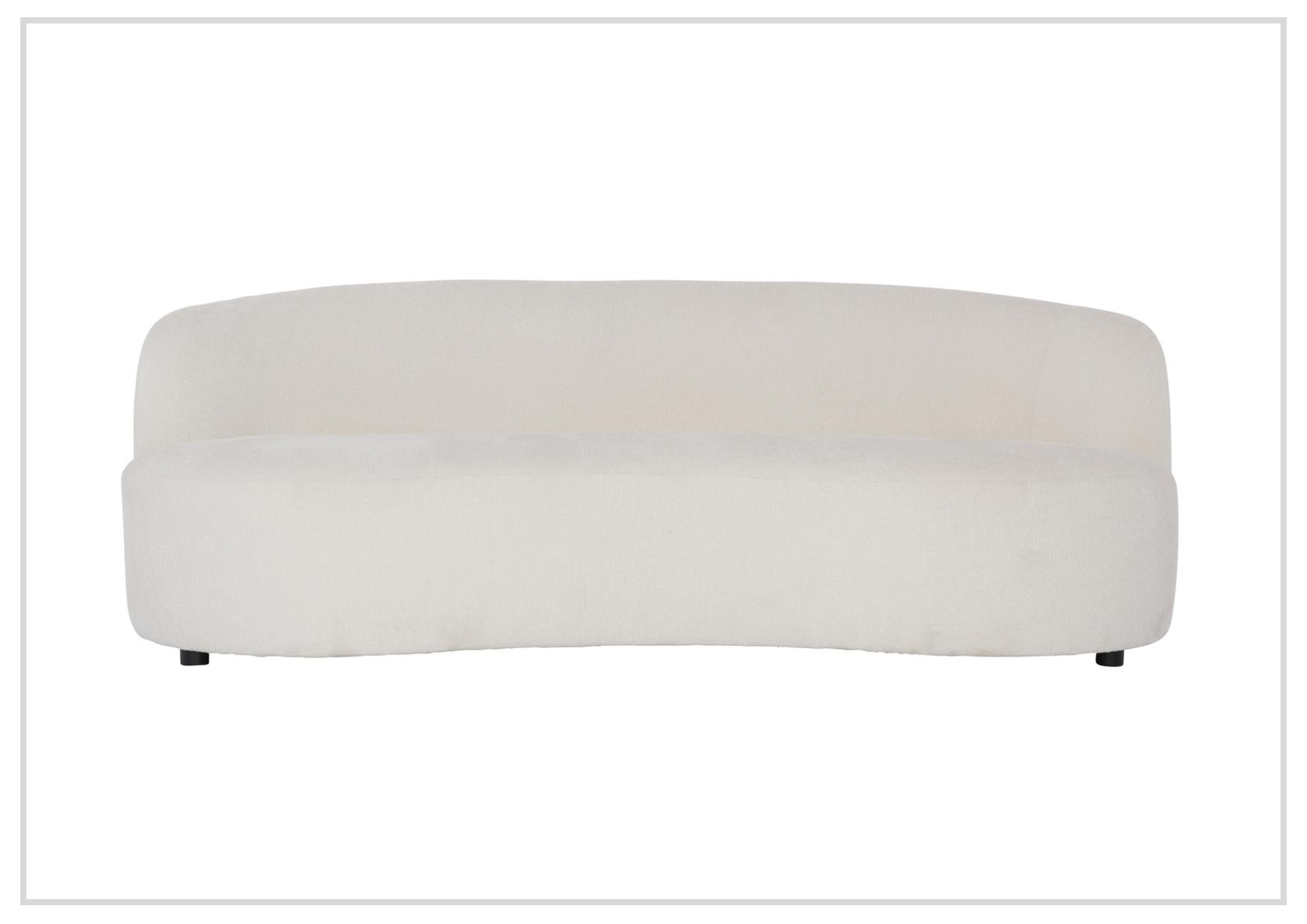 Bernhardt Elle 3-Seater Fabric Sofa in White - Modern Living Room Furniture for Small Spaces | Perfect for Apartments, Condos & Cozy Homes