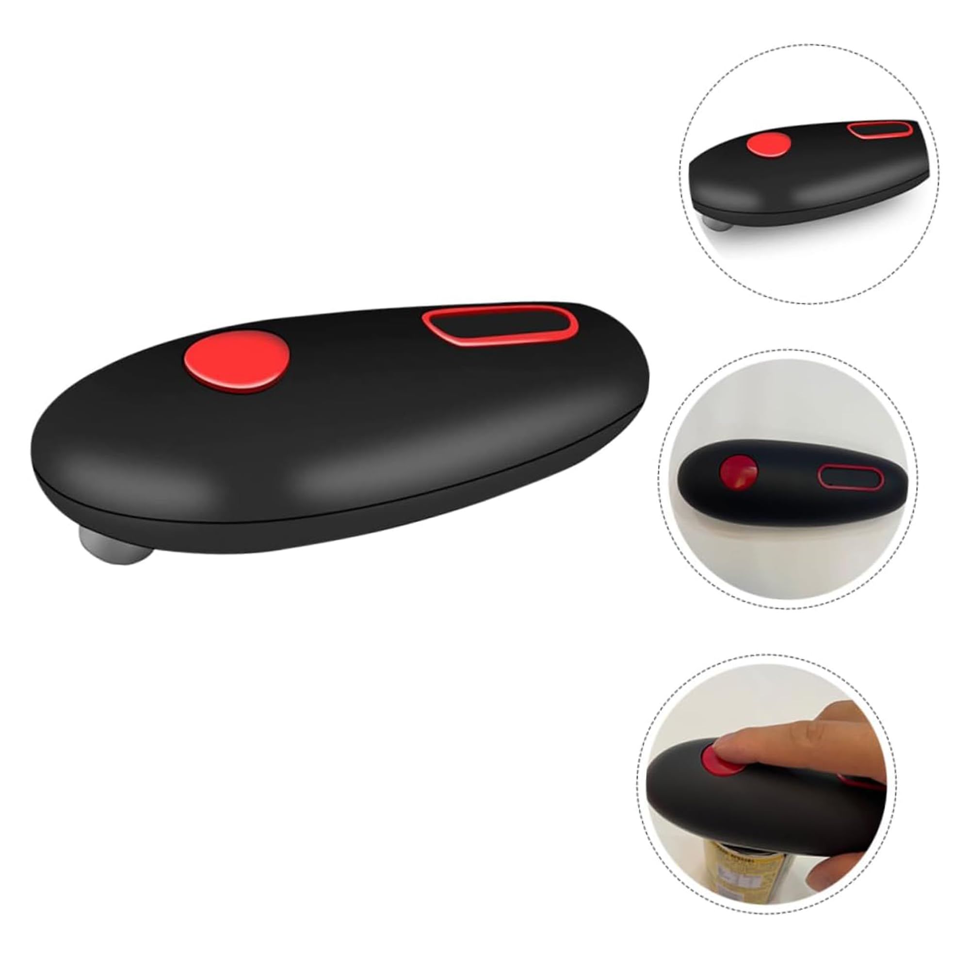 Electric Can Opener - Battery Operated, Automatic One-Touch Opener for Kitchen, Seniors & Arthritis - Portable & Easy to Use (Red) - Perfect for Home, Camping & Emergency Preparedness