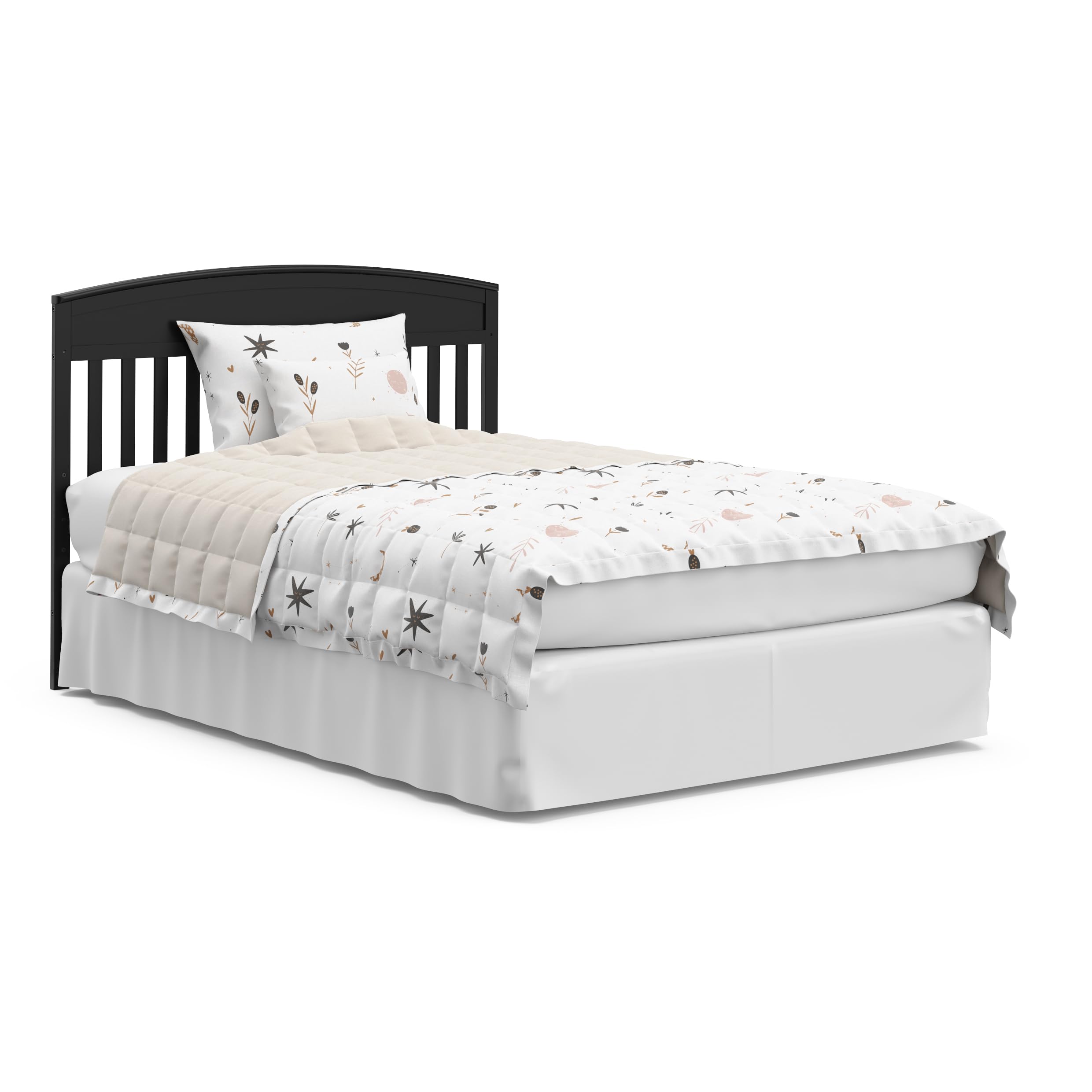 Graco Benton 5-in-1 Convertible Baby Crib with Storage Drawer (Black) - Converts to Toddler Bed, Daybed & Full Size Bed | Adjustable Mattress Base | Fits Standard Full Crib Mattress | Perfect for Nursery, Kids Room & Guest Bedroom