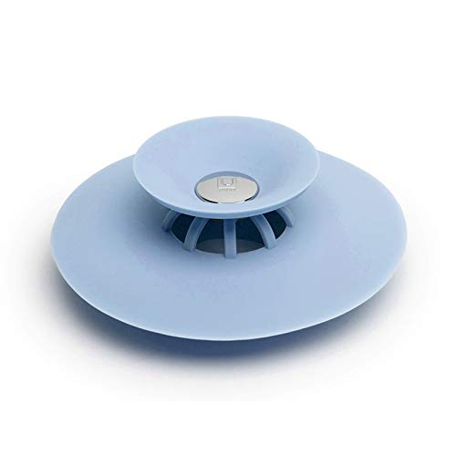 Blue Rubber Sink Plug for Kitchen, Bath Tub, and Floor Drain - Water Stopper Tool for Laundry, Bathroom, and Kitchen Sink - Ideal for Home Cleaning and Water Conservation