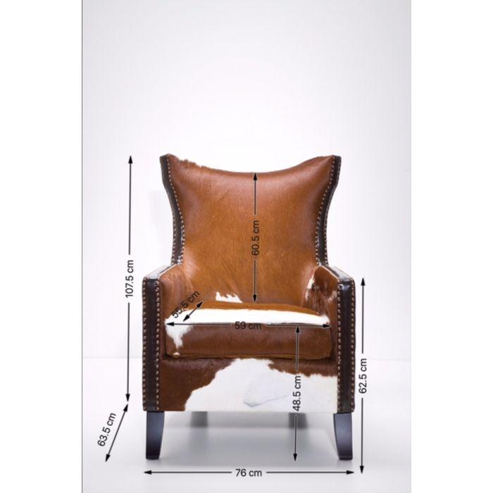 Denver Cow Print Armchair - Stylish and Comfortable Accent Chair for Living Room, Bedroom, or Office Decor