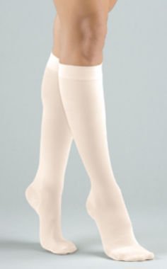 Activa H3613 Women's Compression Socks 20-30 mmHg - Ribbed Dress Socks for Women - Large Size White - Perfect for Work, Travel & Circulation Support