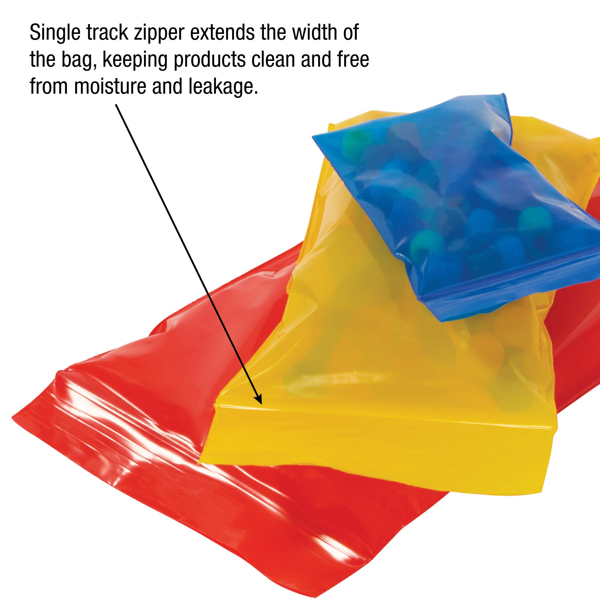 BFPB3635Y Reclosable 2 Mil Poly Bags 8x10 Inches - Yellow Pack of 1000 | Durable Storage Bags for Retail, Shipping & Organizing Small Parts