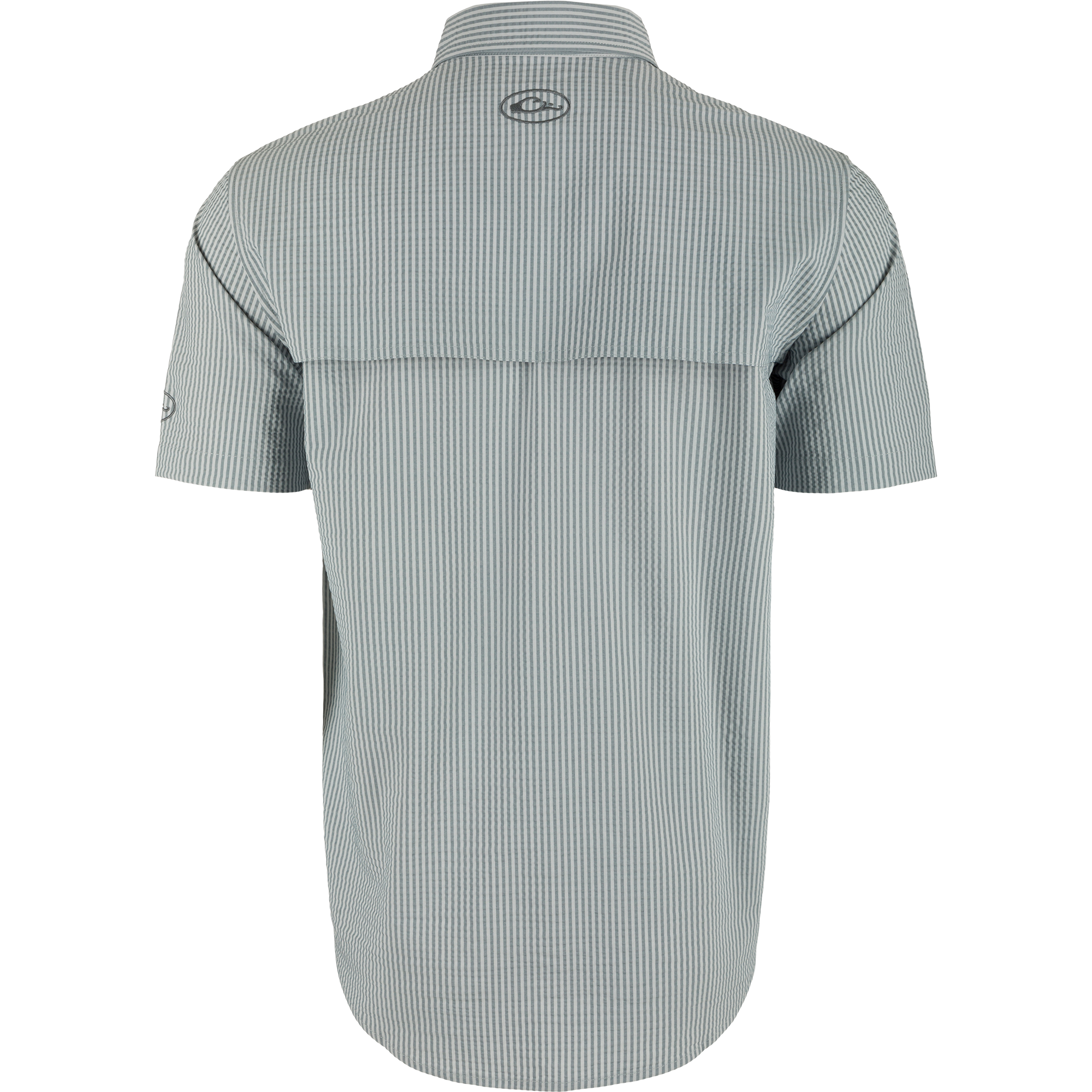 Frat Seersucker Striped Short Sleeve Button Down Shirt for Men - Casual Summer Office & Beach Wear