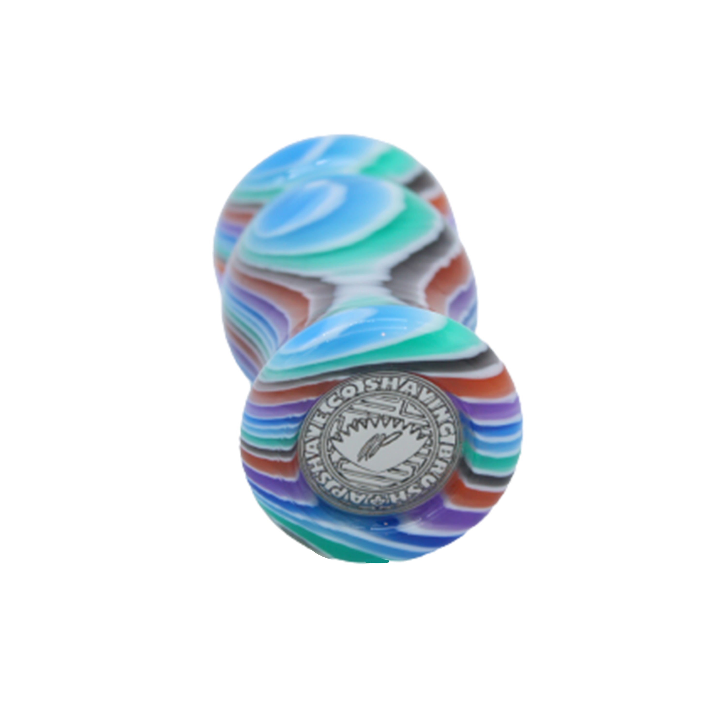 Premium Handmade Blue Stripe Shaving Brush Handle - Fits 24mm & 26mm Knots - Perfect for Wet Shaving, Grooming Kits & Men's Skincare Routine