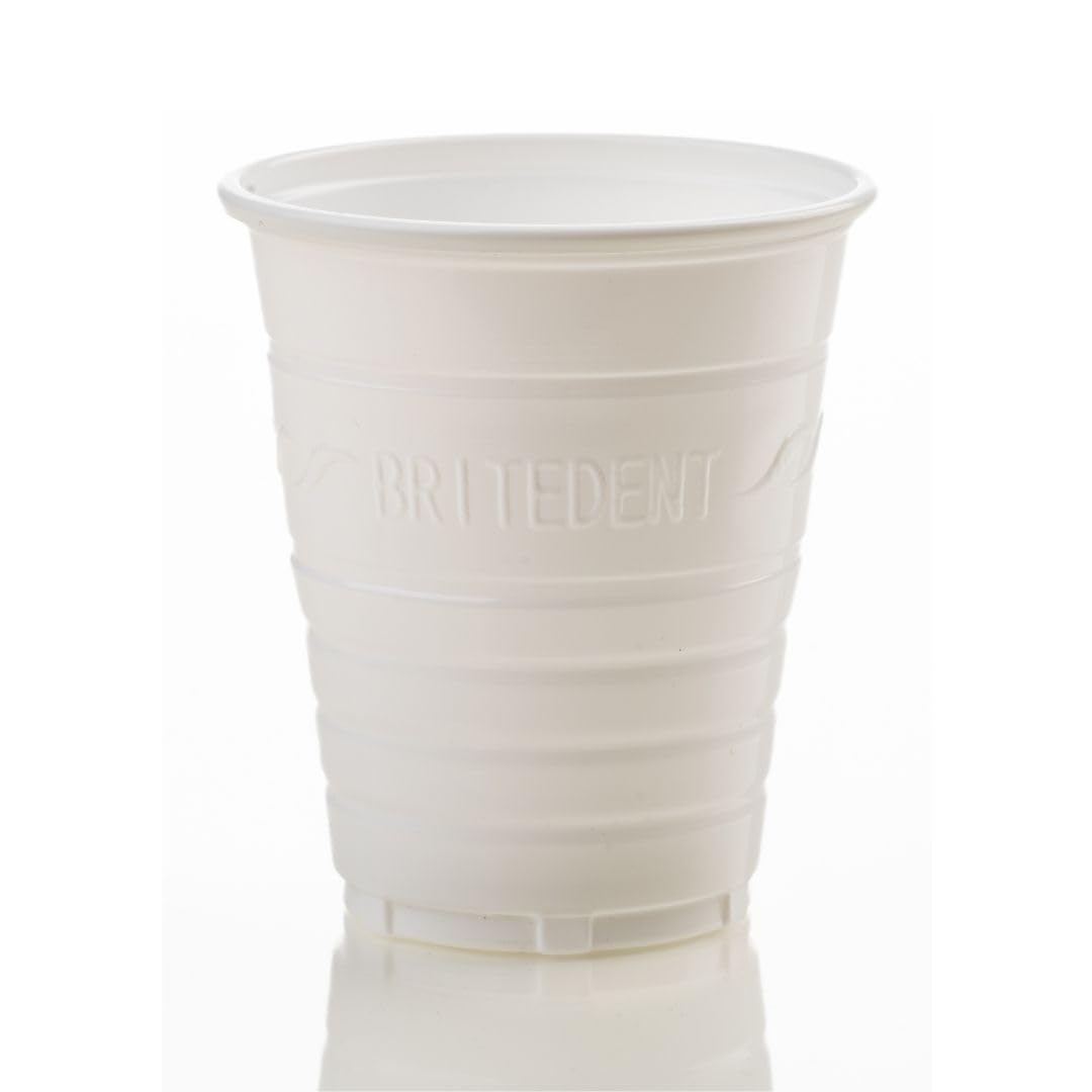 1000-Pack 5 oz Disposable Plastic Cups with Embossed Grip - White Small Drinking Containers for Dental Offices, Hospitals, Home, Office & Outdoor Use - Perfect for Water, Juice, Coffee and Party Beverages