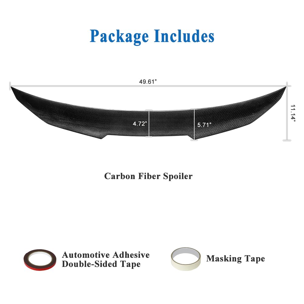 AeroBon Real Carbon Fiber Trunk Spoiler for 2017-2023 Mercedes E Class W213 Sedan | H-Style Rear Wing | High-Gloss Finish | Easy Installation | Perfect for Car Enthusiasts & Performance Upgrades