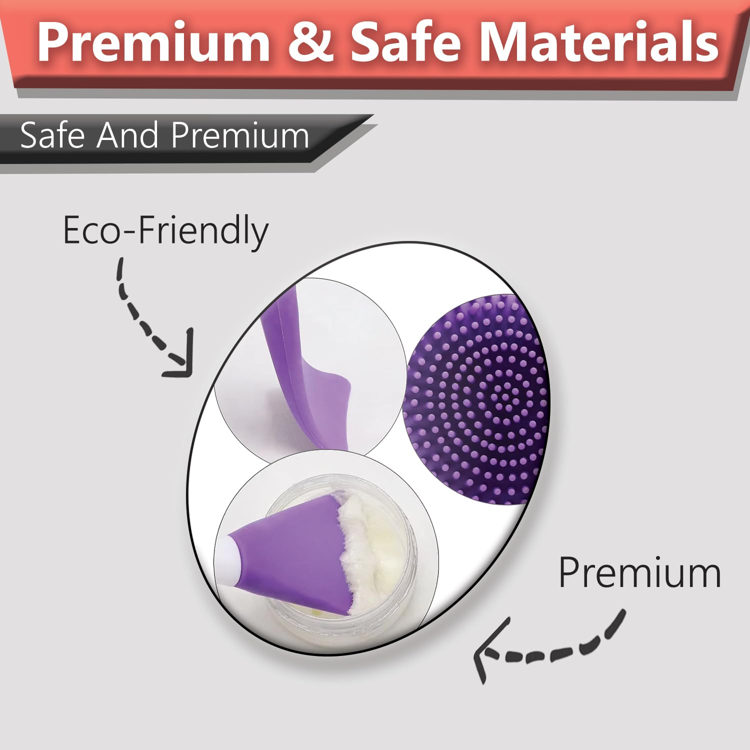 2-in-1 Silicone Facial Scrubber Brush for Men & Women - Gentle Exfoliating Face Massager Tool for Deep Cleansing & Skin Care - Perfect for Daily Face Wash Routine (Random Colors) - MN02 by TEMPERIA