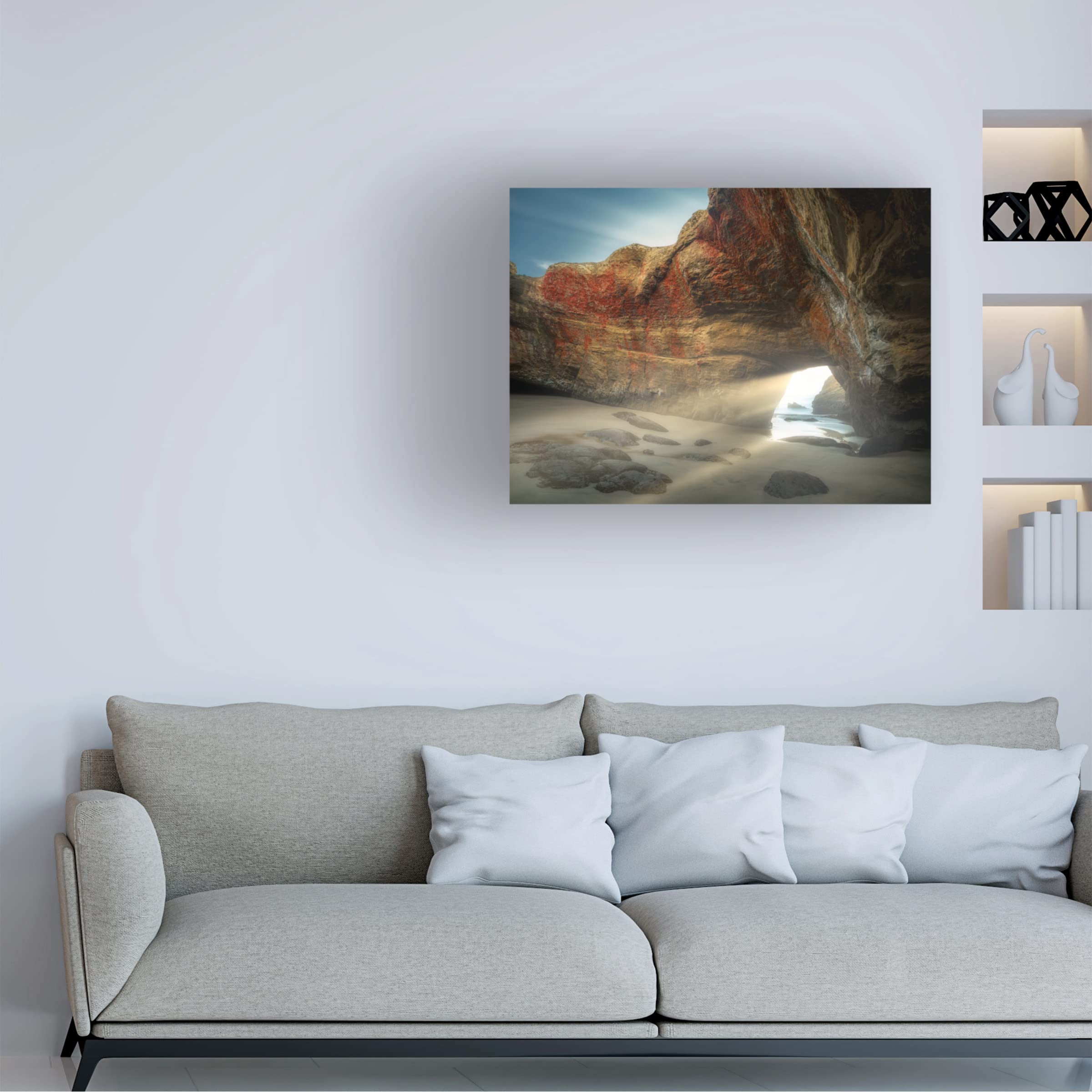 Trademark Fine Art 'Rock Formation 9' Canvas Wall Art by Dennis Frates - Stunning Landscape Painting for Living Room, Bedroom & Office Decor