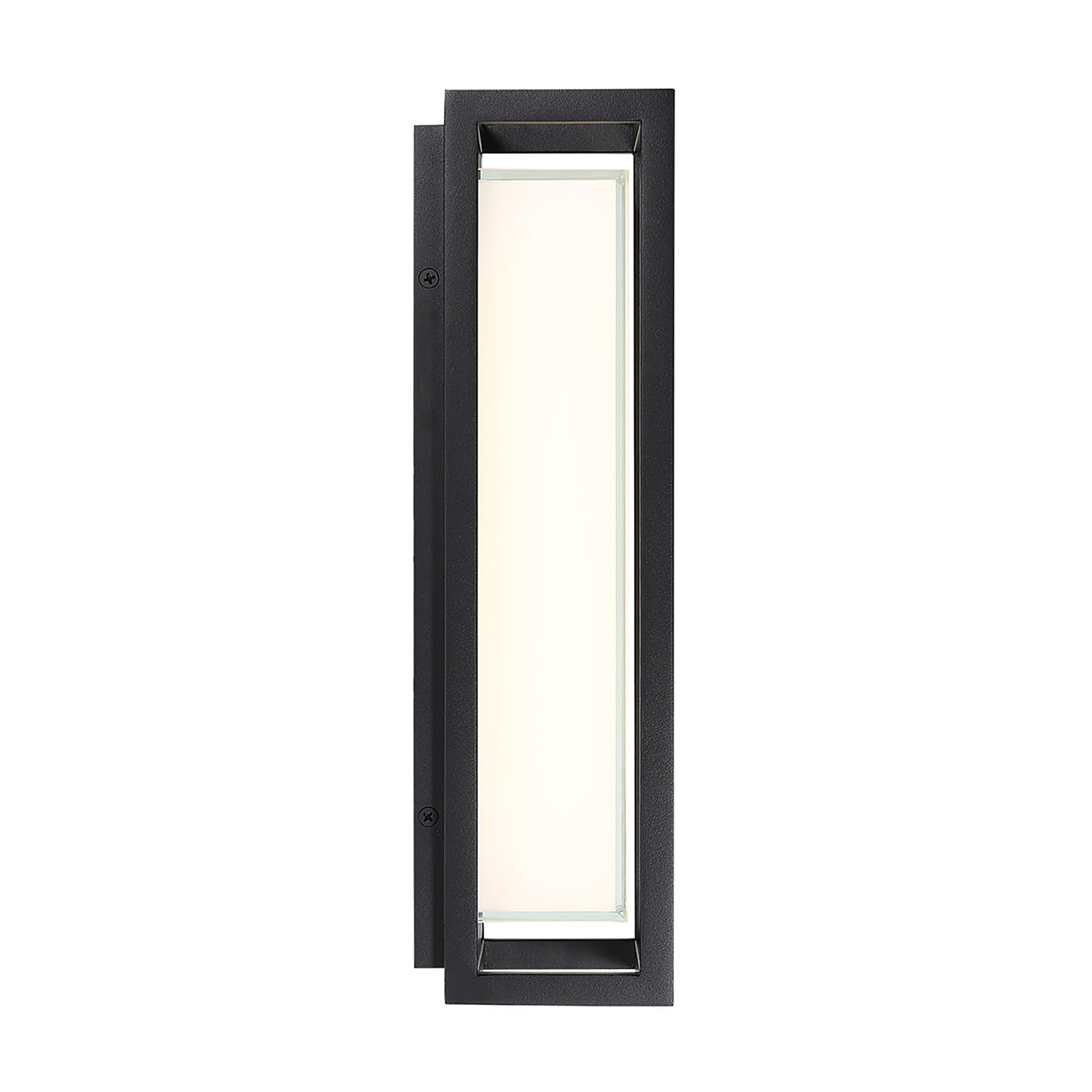 Modern Forms Framed 14-inch LED Wall Light - Indoor/Outdoor Use - 3000K Warm White - Black Finish - Perfect for Porch, Patio, and Entryway Lighting