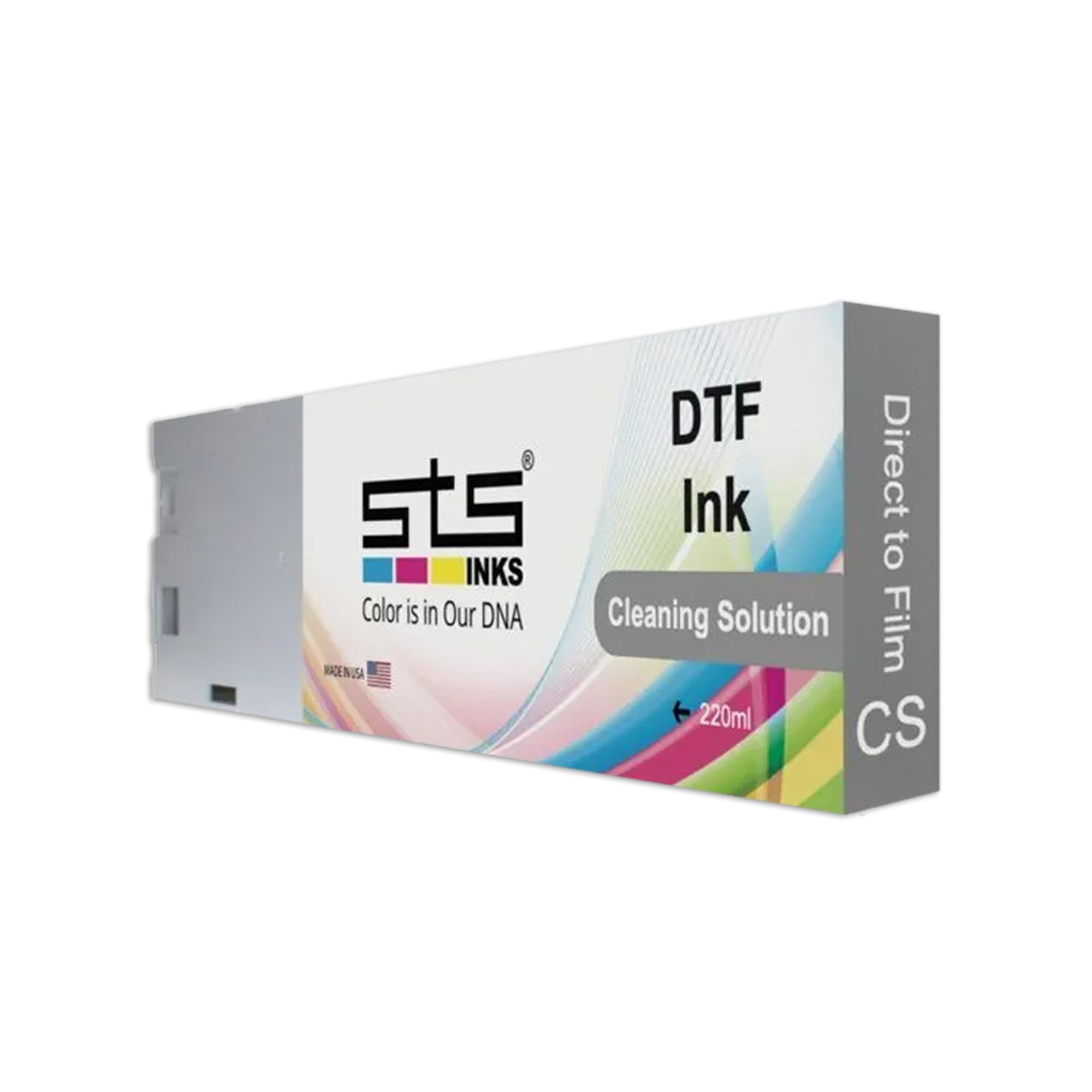 STS DTF XPD Cleaning Cartridge 220ml - Premium Direct to Film Printer Ink Cleaner for DTF Transfers - Ideal for T-Shirt Printing, Custom Apparel & Fabric Design