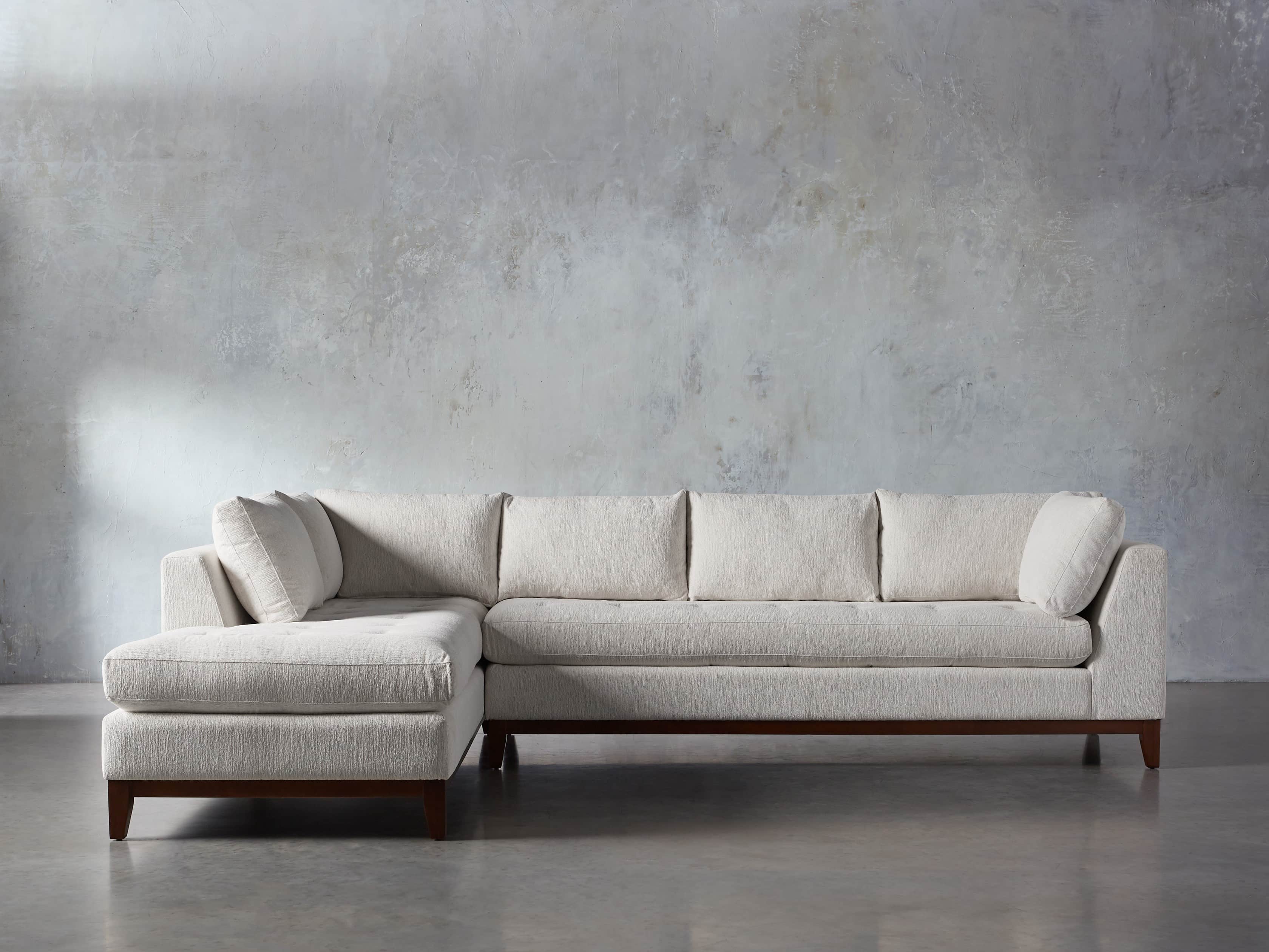 Bryden Two Piece Daybed Sectional Sofa - Modern L-Shaped Couch for Living Room, Bedroom, or Guest Room - Perfect for Small Spaces and Lounging