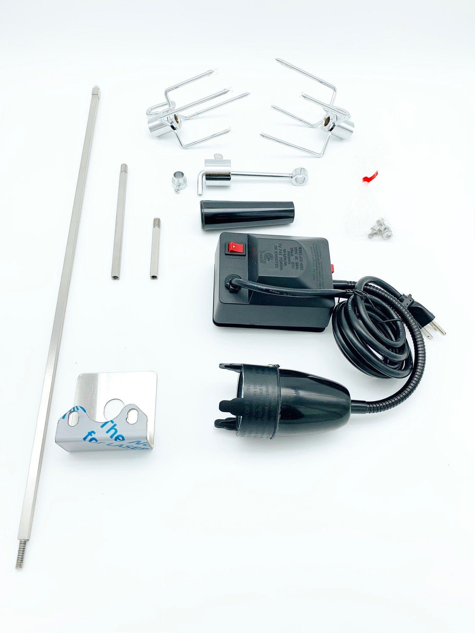 Napoleon 69100 Heavy Duty Rotisserie Kit with Motor & Light - Perfect for Grilling, BBQ, and Outdoor Cooking