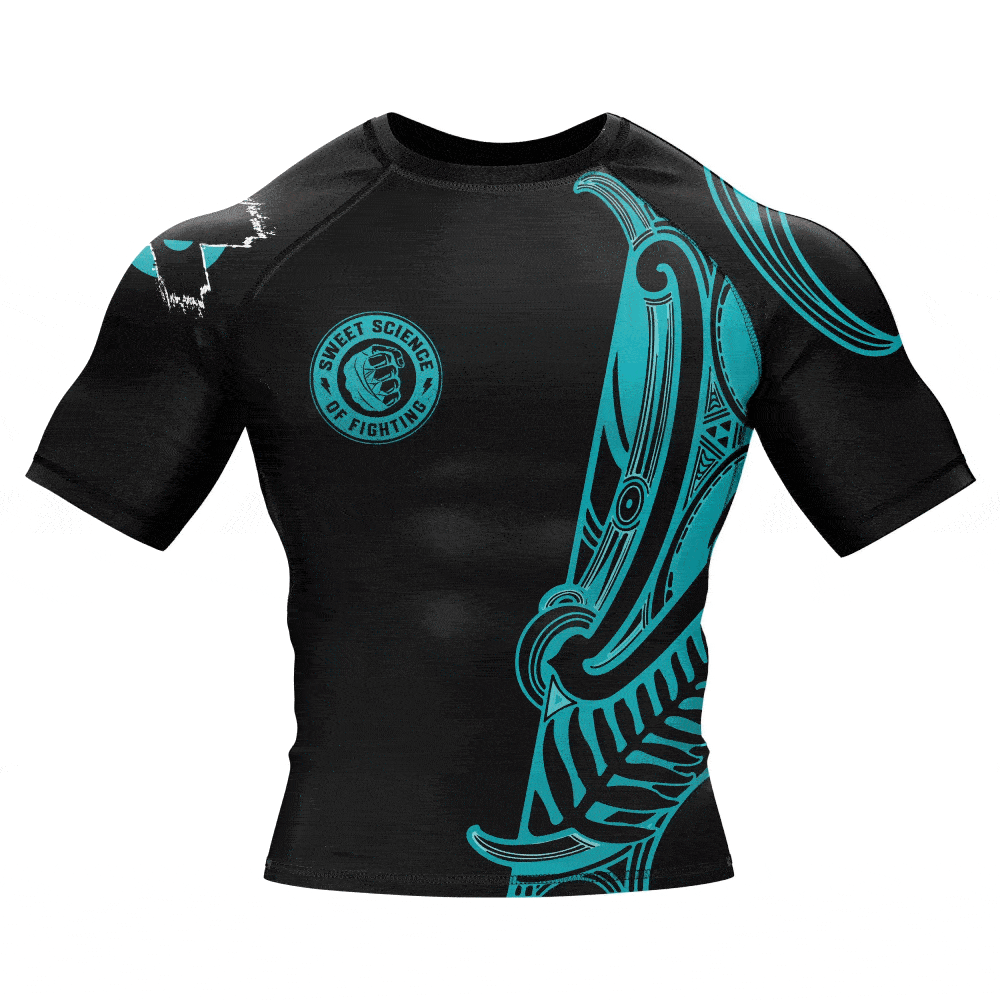 Taniwha Protective Guardian BJJ Rash Guard - Long Sleeve Compression Shirt for Brazilian Jiu-Jitsu, MMA & Grappling - Moisture Wicking & UV Protection for Training & Competition
