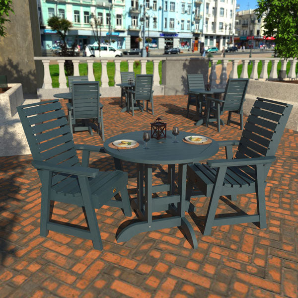 Glennville 3-Piece Round Dining Table Set for Kitchen, Breakfast Nook & Small Spaces - Patio, Balcony or Indoor Use