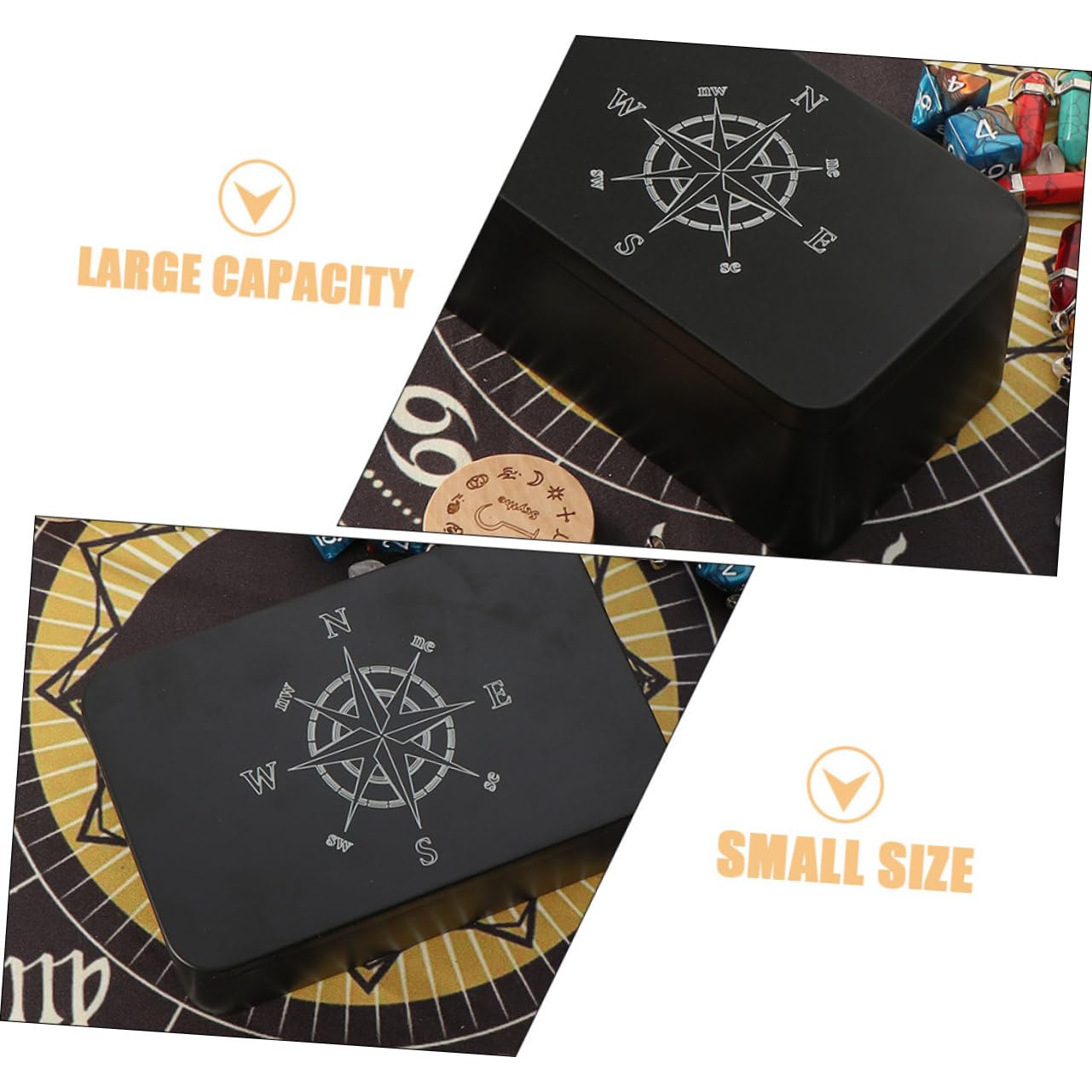 PRETYZOOM 4-Piece Tarot Card Storage Box Set - Protective Iron Case for Tarot Decks, Oracle Cards & Divination Tools | Perfect for Witches, Psychics & Spiritual Practitioners (Ideal for Home Altars, Travel & Ritual Use)