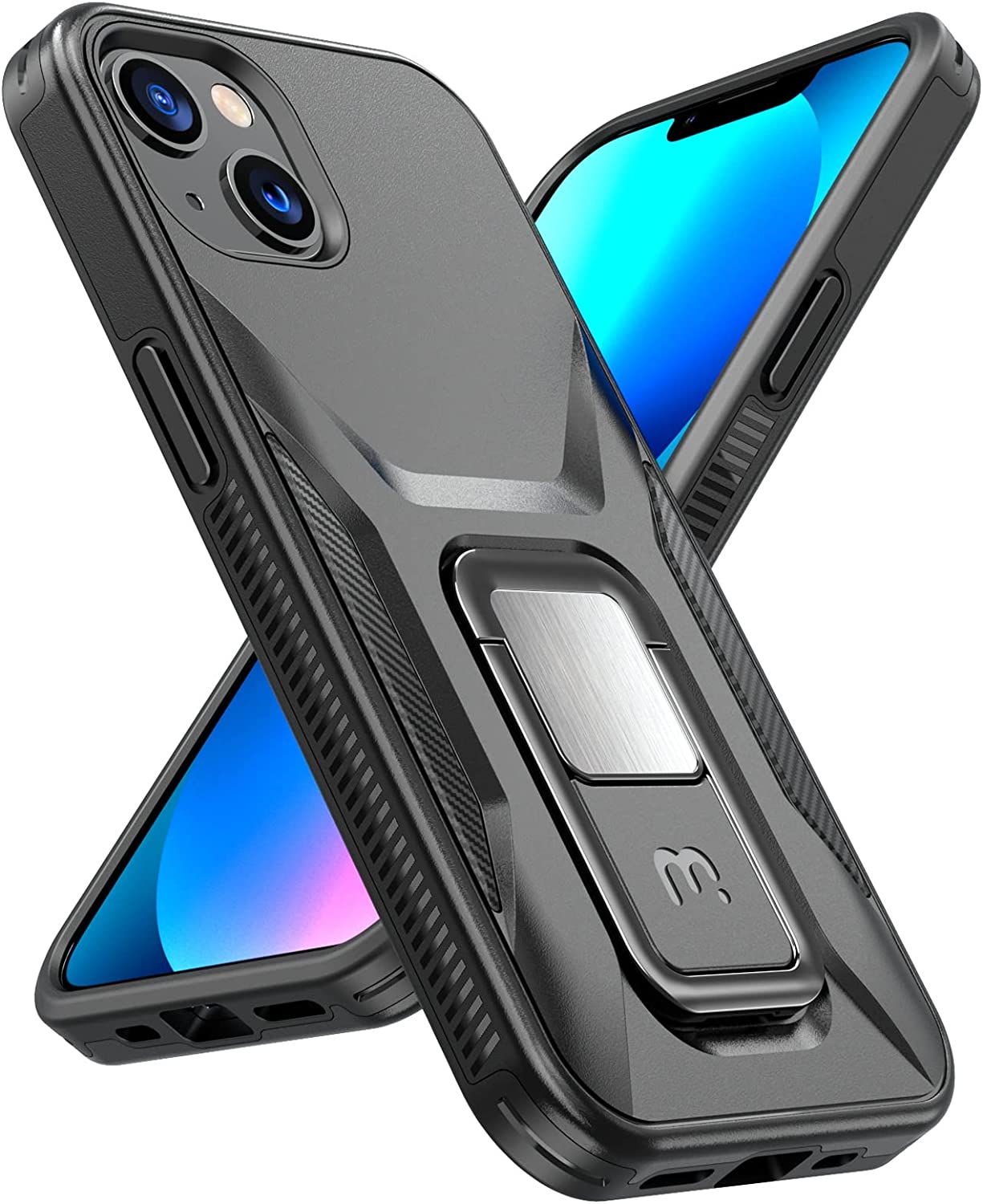 Magnetic Phone Case for iPhone 14 Pro (6.1 Inch) - Shockproof Protective Cover with Car Mount Compatibility - Blue - Perfect for Driving, Travel & Everyday Use