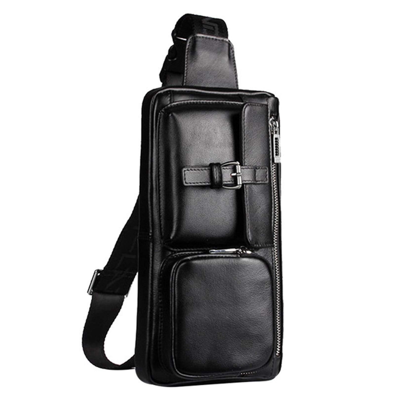 Premium Leather Waist Pack for Men & Women - Adjustable Sling Bag for Hiking, Running, Travel & Outdoor Adventures | Hands-Free Crossbody Fanny Pack for Gym, Concerts & Daily Use
