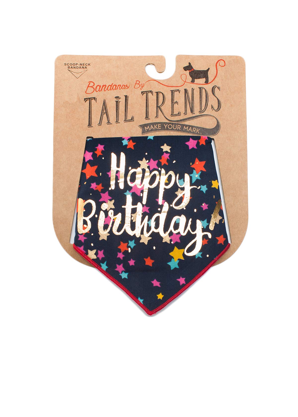 Happy Birthday Dog Bandana with Confetti Design - 100% Cotton Pet Bandana for Medium to Large Dogs | Perfect for Birthday Parties, Pet Photos & Special Occasions