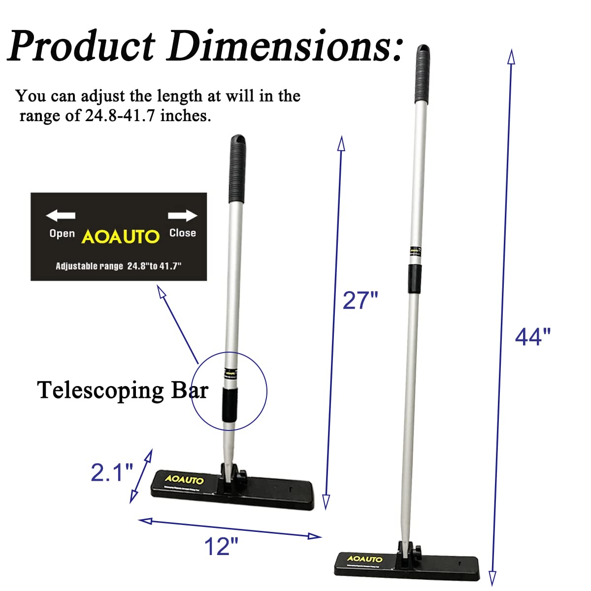 Heavy Duty Telescoping Magnet Pickup Tool - 16LB Pull Strong Magnetic Sweeper with 28