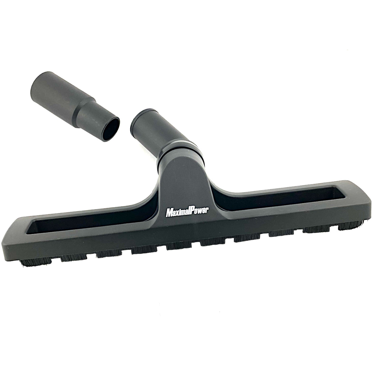 MaximalPower Universal 12 Inch 360° Swivel Floor Brush with Adapter - Heavy Duty Cleaning for Hardwood, Tile & Laminate Floors - Perfect for Homes, Offices & Commercial Spaces