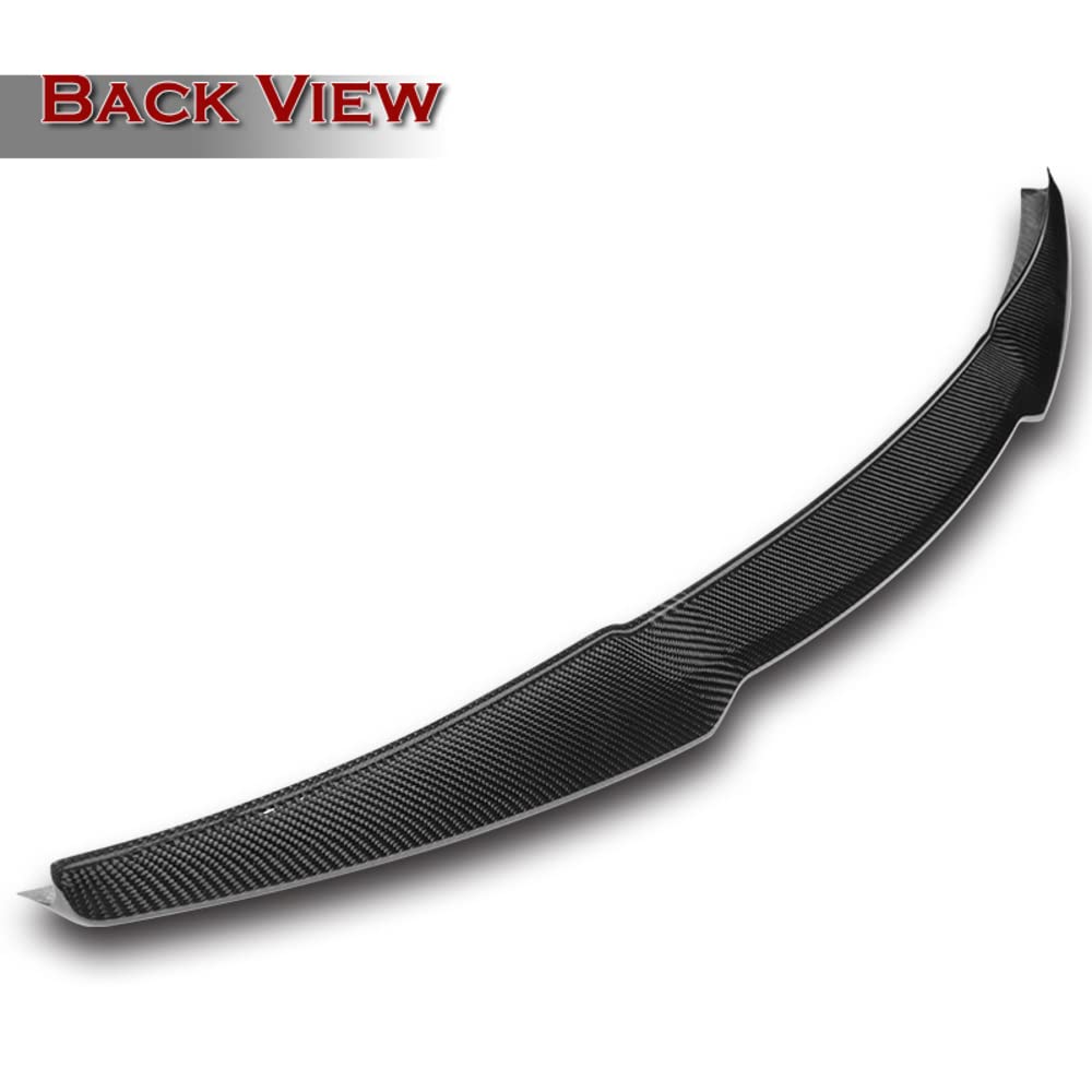 Q1-Tech Carbon Fiber Trunk Spoiler Wing for 2013-2016 Audi A4/A4 Quattro B8.5 Sedan - V-Style Rear Lip Spoiler (2014-2015 Models) - Enhances Aerodynamics & Sporty Look for Street Racing & Car Shows