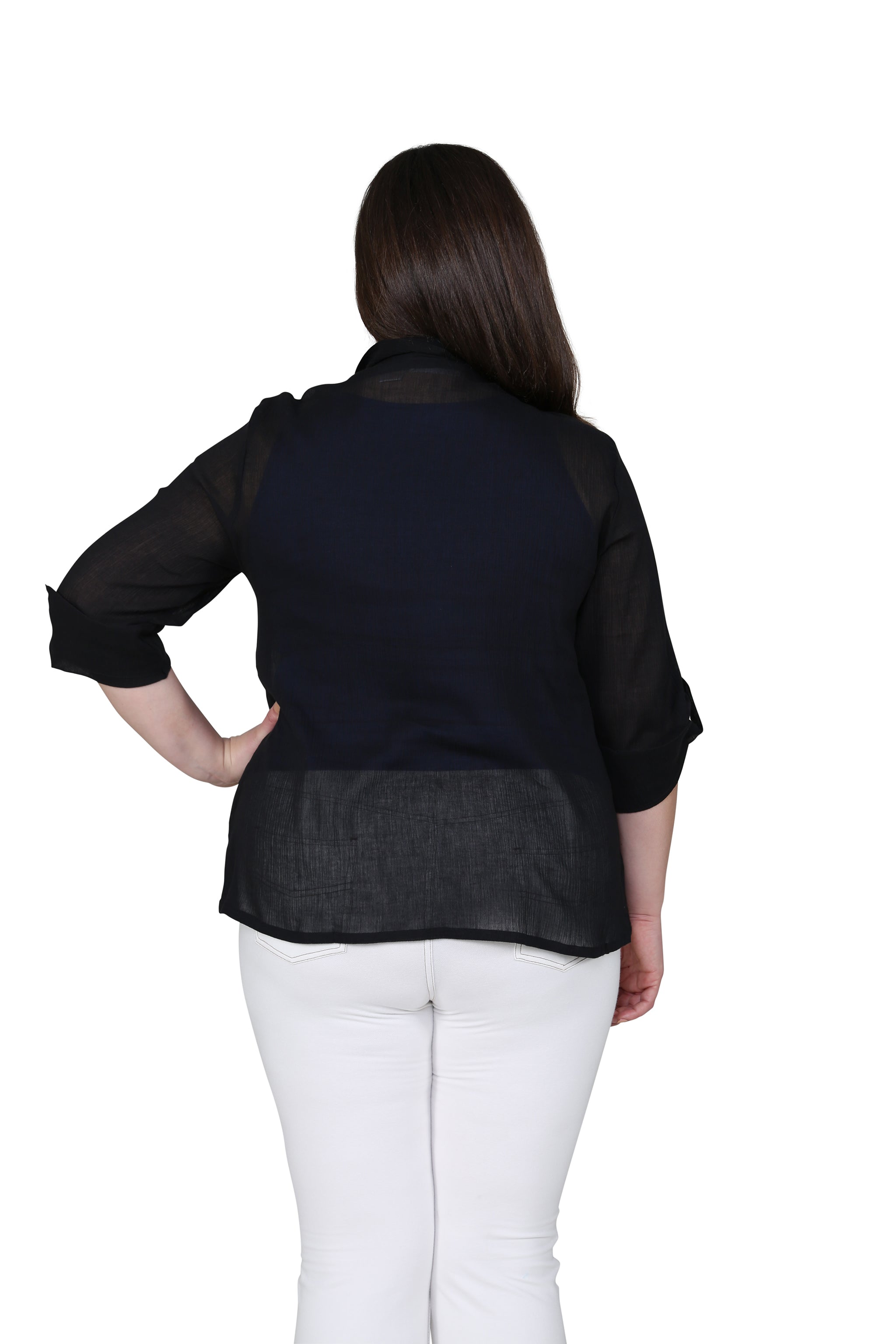 Plus Size Cotton Gauze Camp Shirt for Women - Breathable & Comfortable Summer Casual Wear - Perfect for Beach, Vacation, and Outdoor Activities