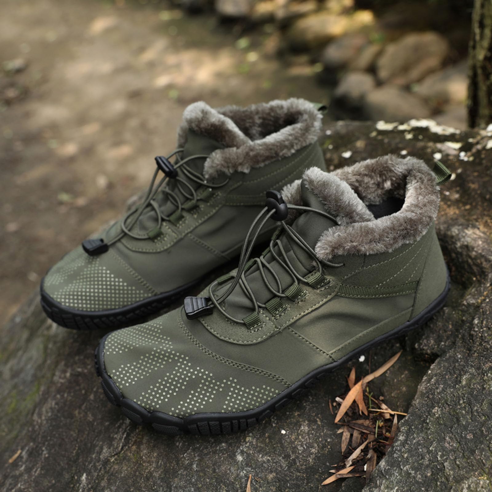 SECHRITE Barefoot Minimalist Shoes for Men & Women - Zero Drop Sole Winter Boots with Wide Toe Box - Trail Running Sneakers for Hiking, Camping & Outdoor Activities