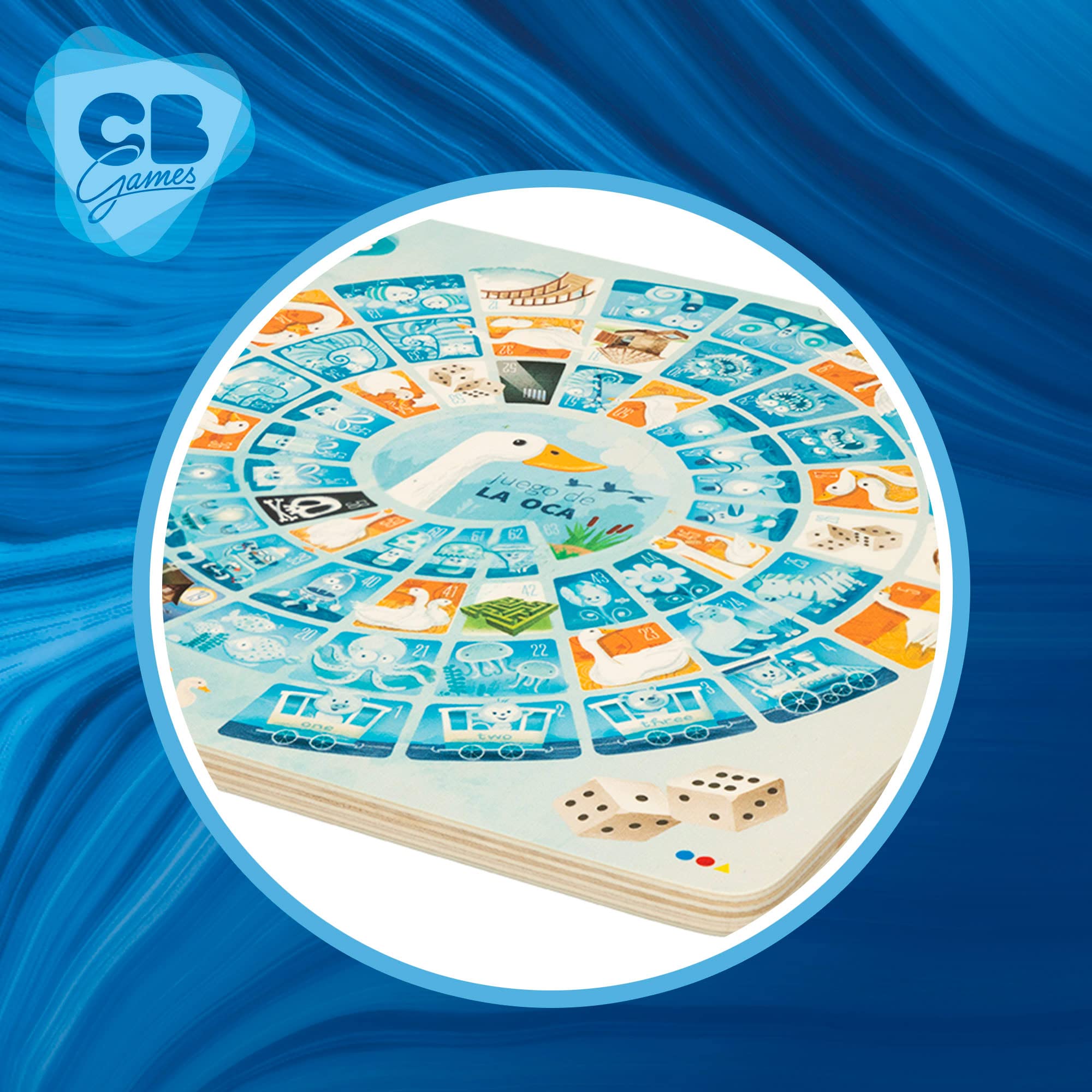 Wooden Parcheesi and Goose Board Game Set by ColorBaby - Classic Family Board Games for Kids & Adults - Perfect for Game Nights, Parties, and Indoor Family Fun
