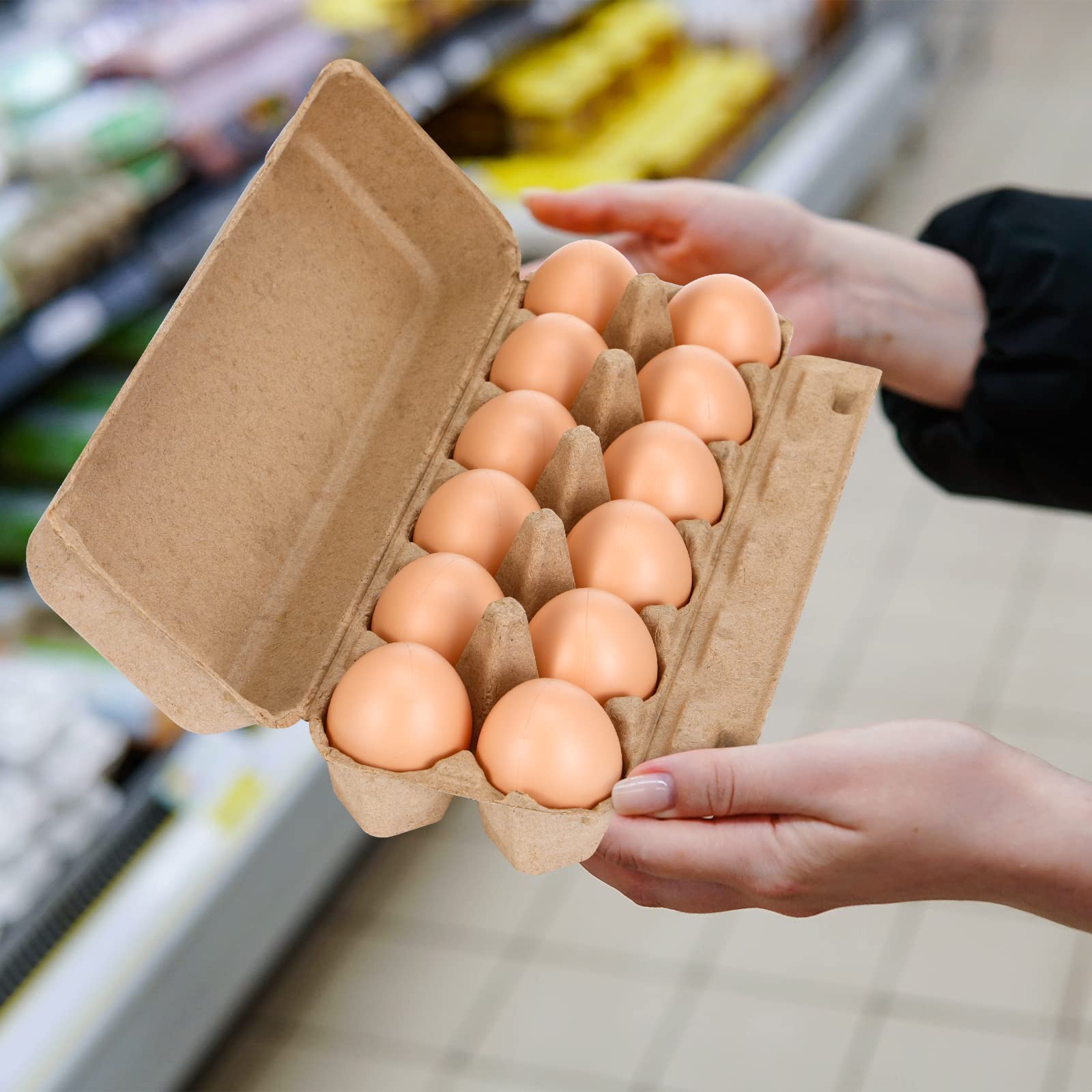 400 Pcs Blank Paper Pulp Egg Cartons - 1 Dozen Egg Containers, Eco-Friendly Cardboard Egg Trays for Kitchen, Farm, Market & Home Egg Storage (2x6 Style) - Perfect for Fresh Eggs, Farmers Markets & Sustainable Packaging