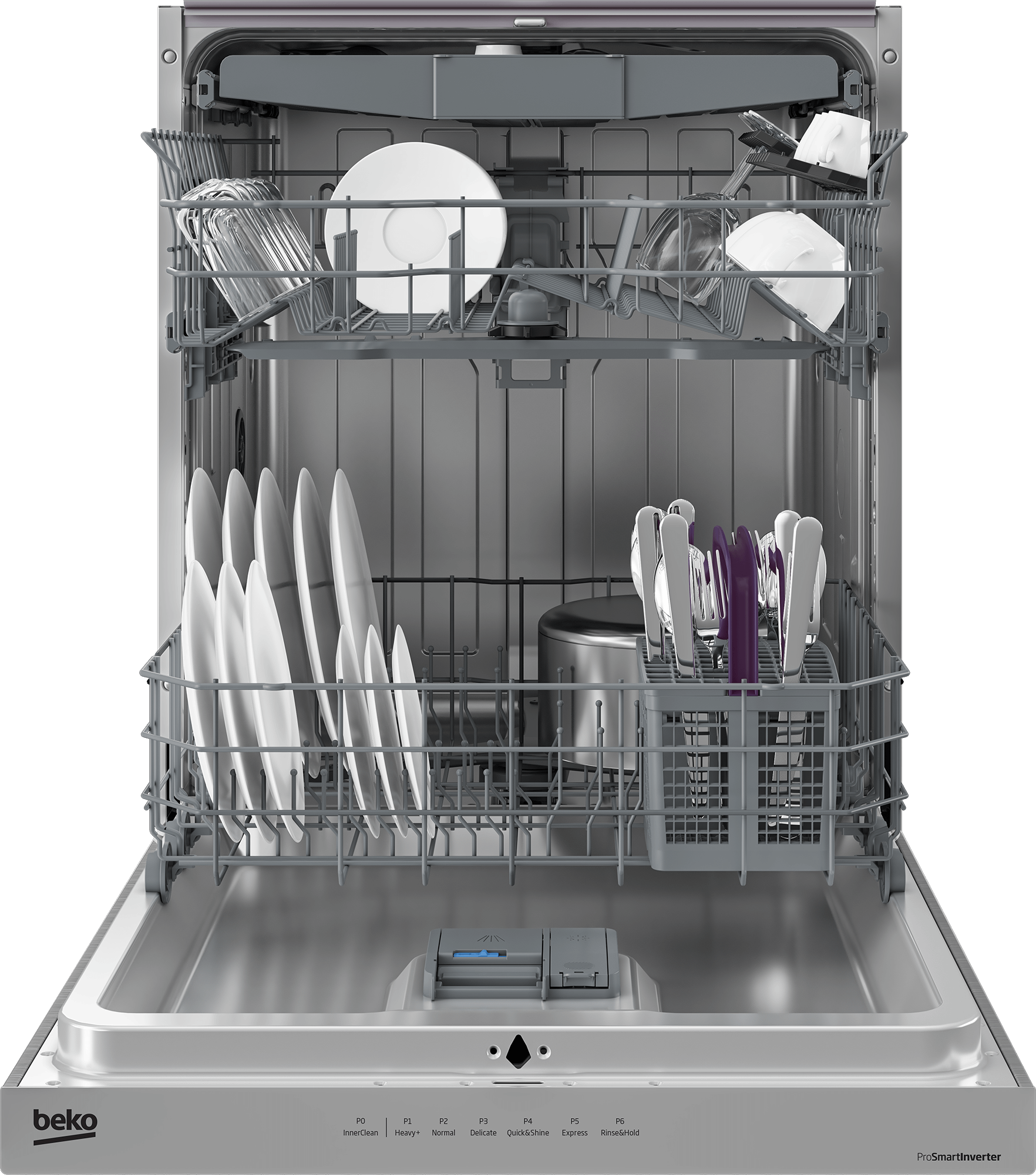 Beko DUT36522X 15 Place Settings Tall Tub Dishwasher - 45 dB Ultra Quiet, Energy Efficient for Large Families | Perfect for Open Kitchen & Entertaining Guests