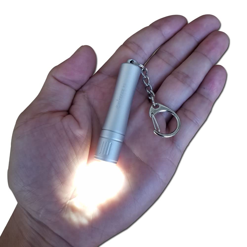 Bright Keychain Flashlight K1 - 150 Lumens Ultra Bright Mini Flashlight, Waterproof LED Torch for Camping, Hiking, Emergency, EDC, Reading & Dog Walking - Compact Lantern Light for Outdoor Adventures (White)