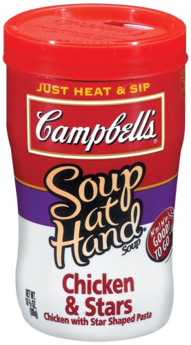 Campbell's Soup at Hand Chicken with Star Shaped Pasta - 10.75oz Single Serve Canned Soup | Microwave Ready Convenient Meal for Office, School & On-the-Go Lunch