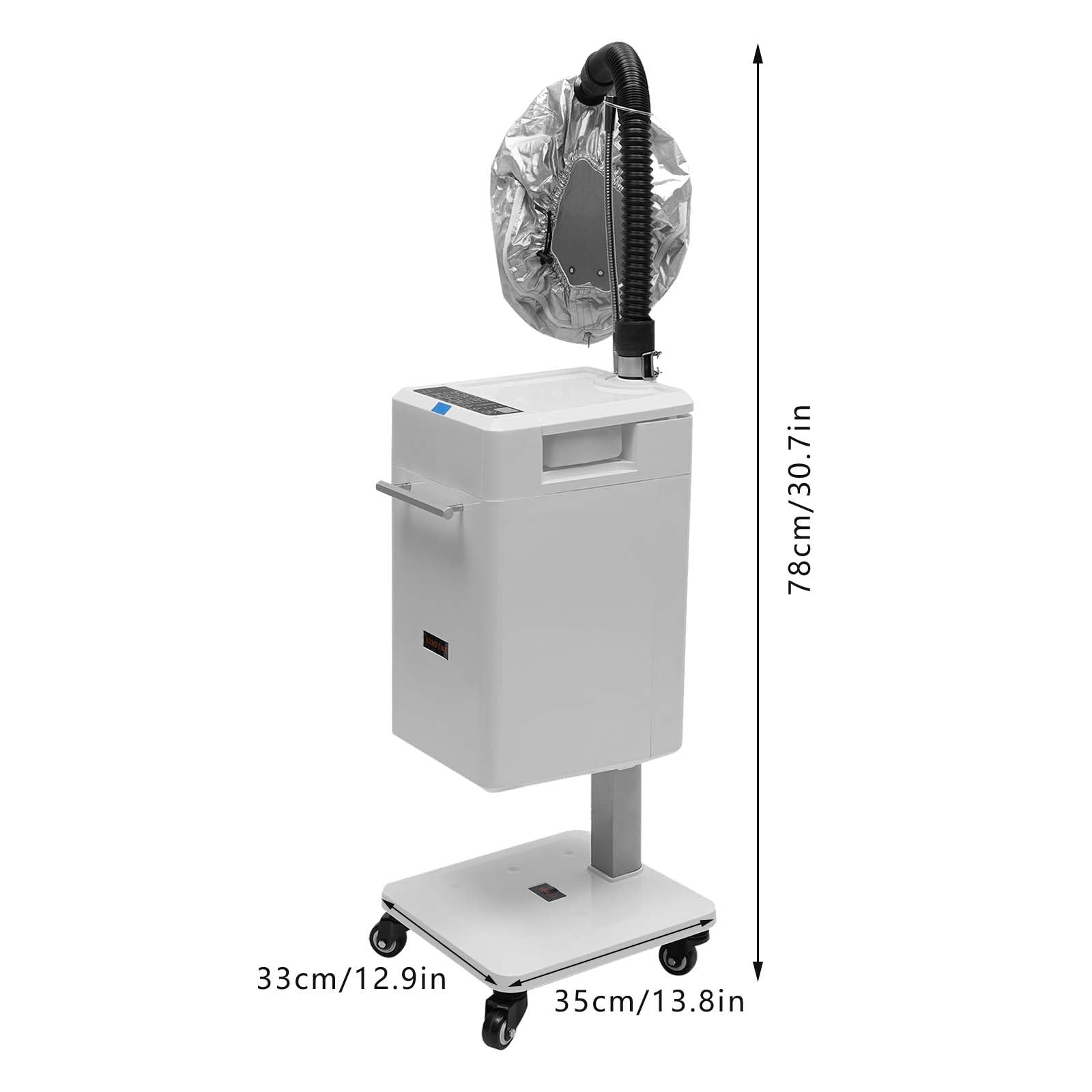500W Nano Salon Hair Steamer with Negative Ion Technology - Vertical Hair Steamer for Perm, Dyeing & Deep Conditioning at Home or Barbershop | Smart Touch Control Display | Perfect for Natural Hair Care & Styling Treatments