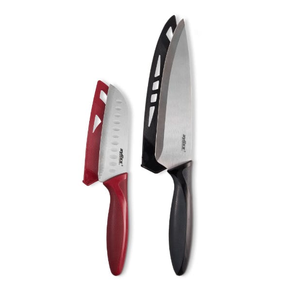 Premium Zyliss 2-Piece Chef & Santoku Knife Set - Professional Kitchen Knives for Chopping, Slicing & Dicing - Perfect for Home Cooks & Culinary Enthusiasts
