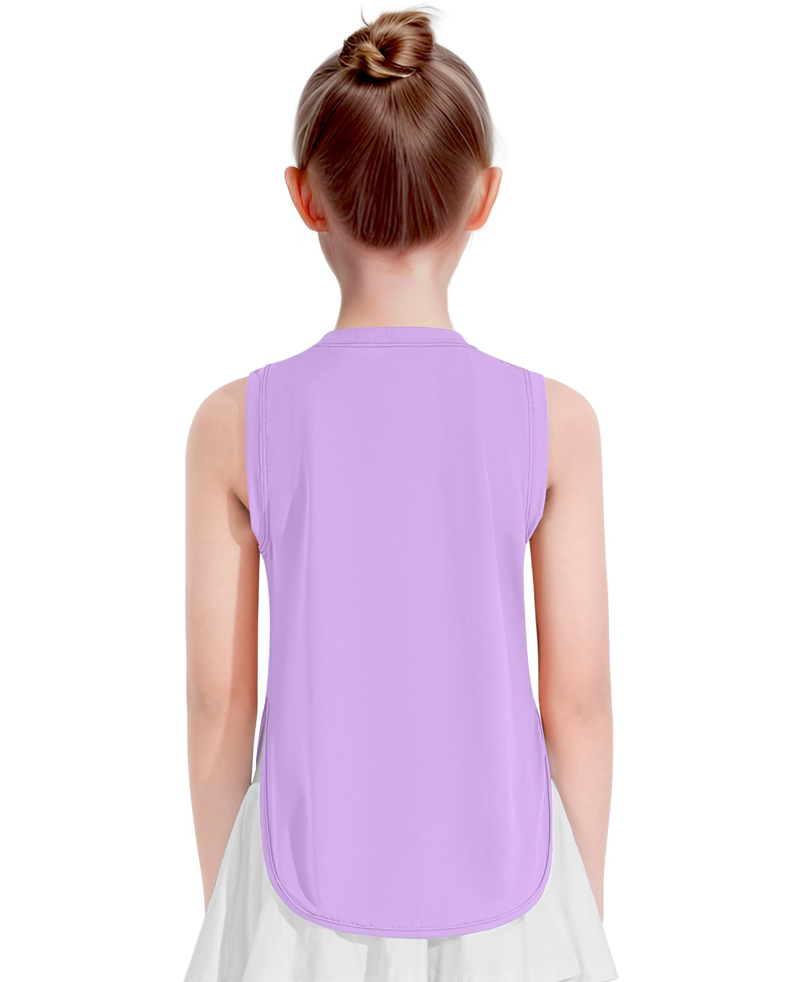 JOCMIC Girls Quick Dry Tank Tops - Breathable Sleeveless Athletic Shirts for Kids | Perfect for Dancewear, Running, Gymnastics & Summer Outdoor Activities