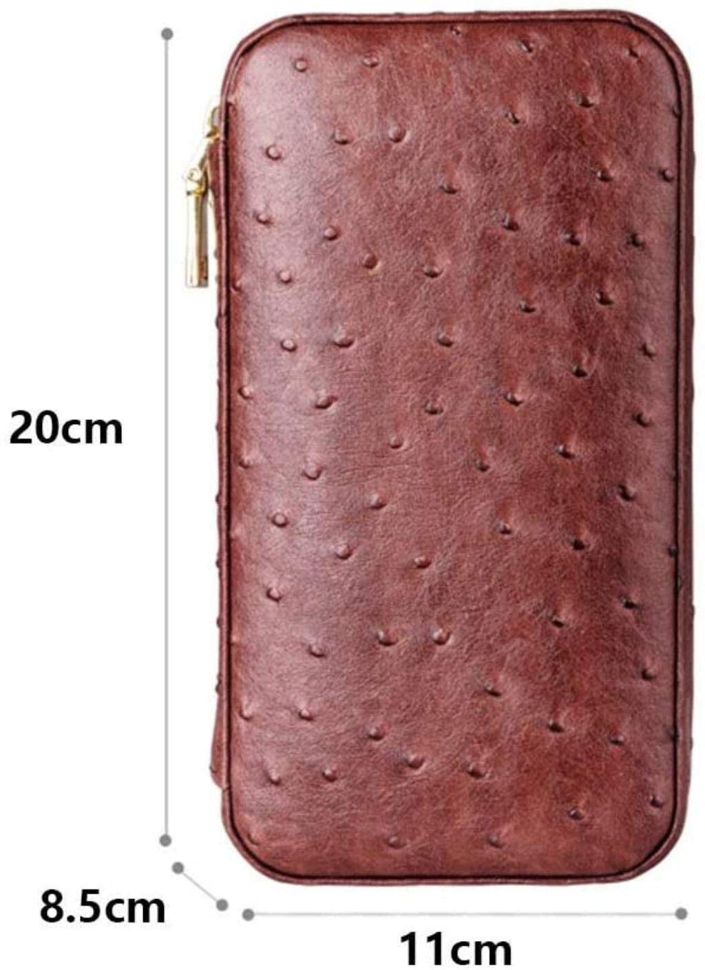 Premium Cow Leather Portable Cigar Humidor Case - 20.8 x 5 x 11cm Travel Cigar Box with Humidifier | Perfect for Cigar Storage, Aging, and Travel | Black Leather Cigar Accessories for Men