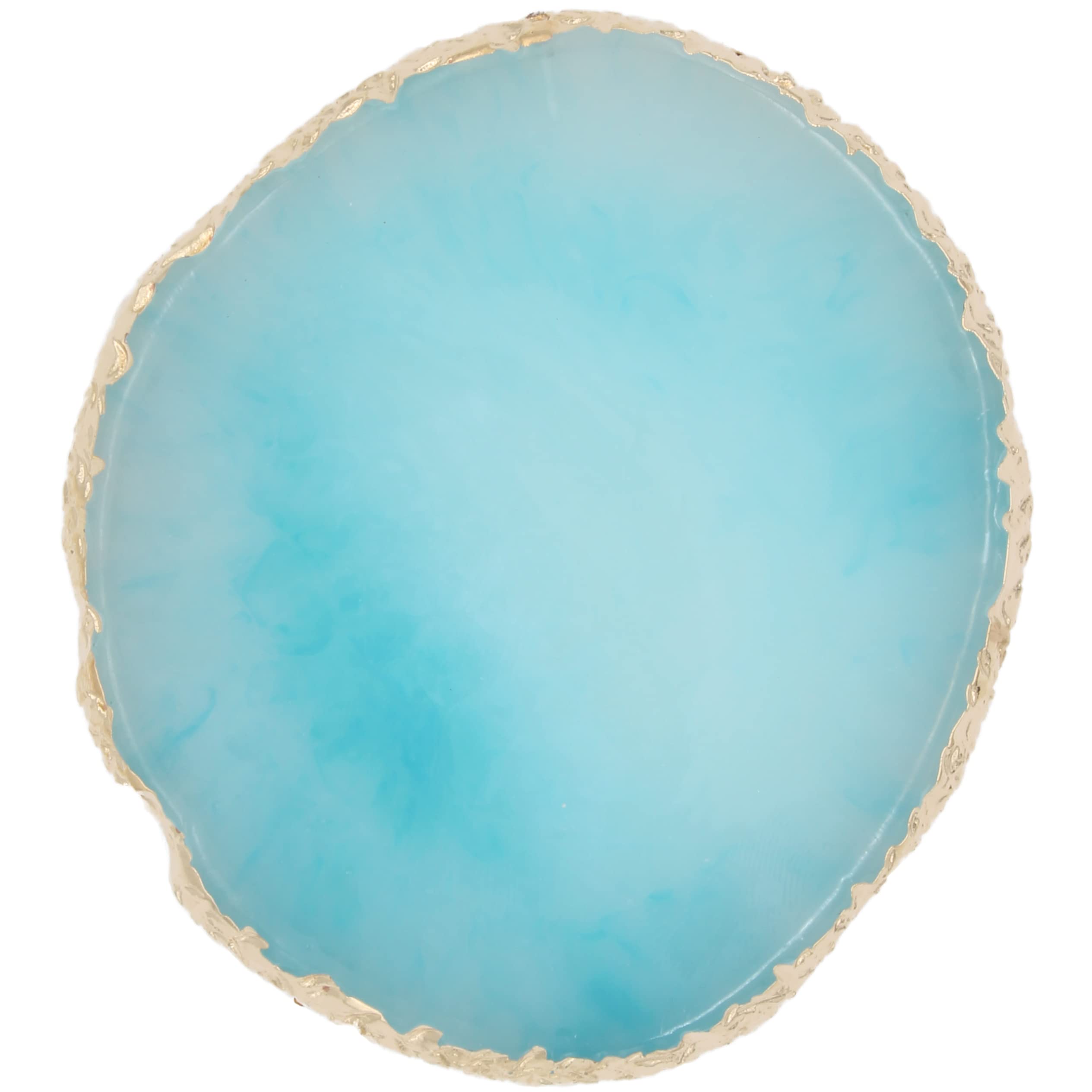 Professional Nail Art Palette & Mixing Plate for Gel, Varnish & Polish - Round Blue Resin Nail Design Tool | Perfect for Salon, Home Manicure & DIY Nail Art