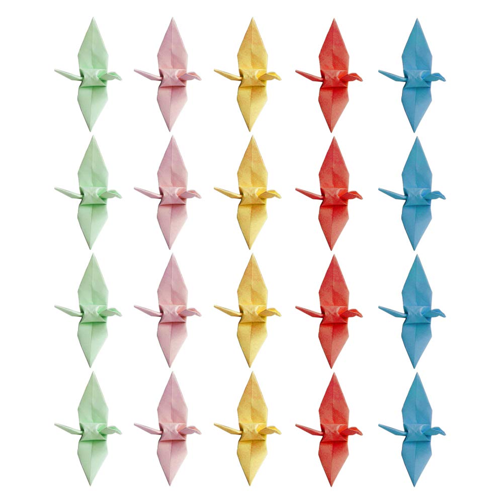 100Pcs 6cm Handmade Origami Paper Cranes - Mixed Color Decorative Paper Birds for Valentine's Day, Wedding, Party & Holiday Decor - Perfect for Home, Wall, Room, Office & Event Decoration