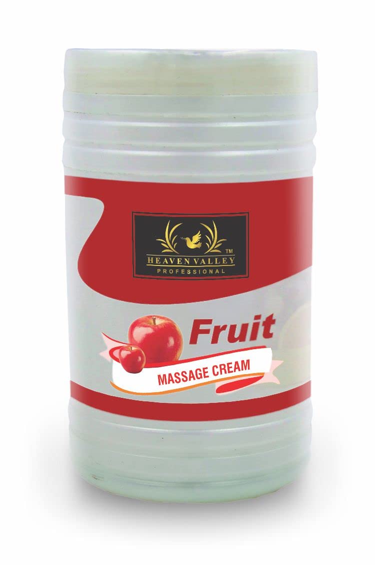 Heaven Valley Vitamin E & Fruit Extract Massage Cream 900ml - Hydrating & Relaxing Body Lotion for Spa, Home Massage & Skincare
