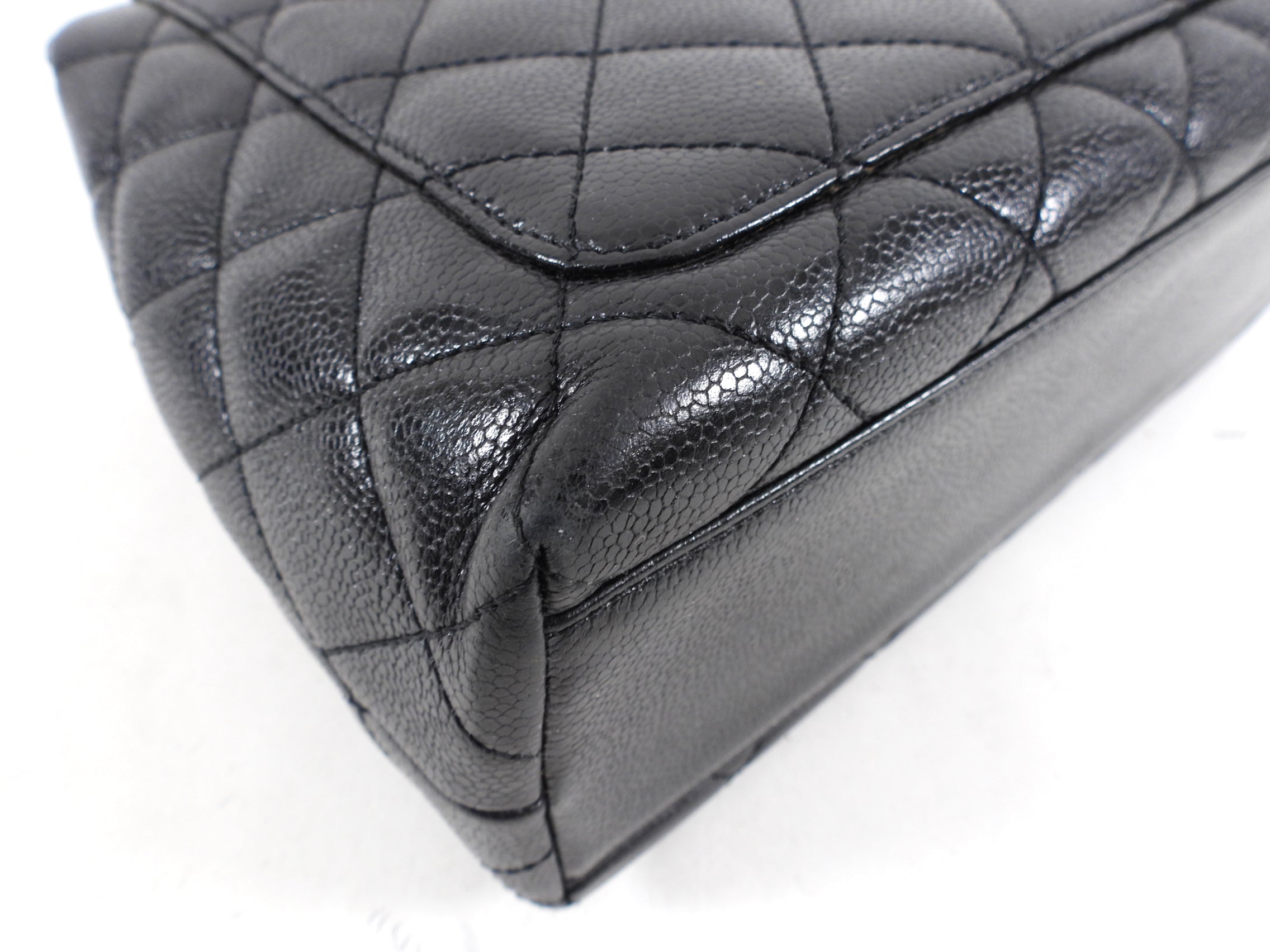 Vintage Chanel Black Caviar Kelly Top Handle Bag 2000-2002 Collection - Perfect for Luxury Fashion, Evening Events & Collector's Items