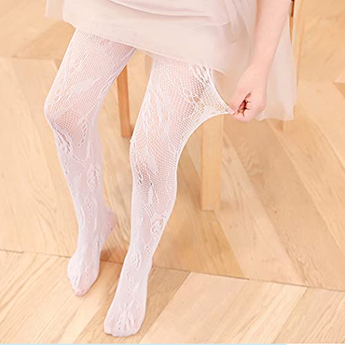 Princess Fishnet Stockings for Girls - High Waist Mesh Tights with Cute Patterns | Perfect for Costume Parties, Dance Performances & Fashion Outfits