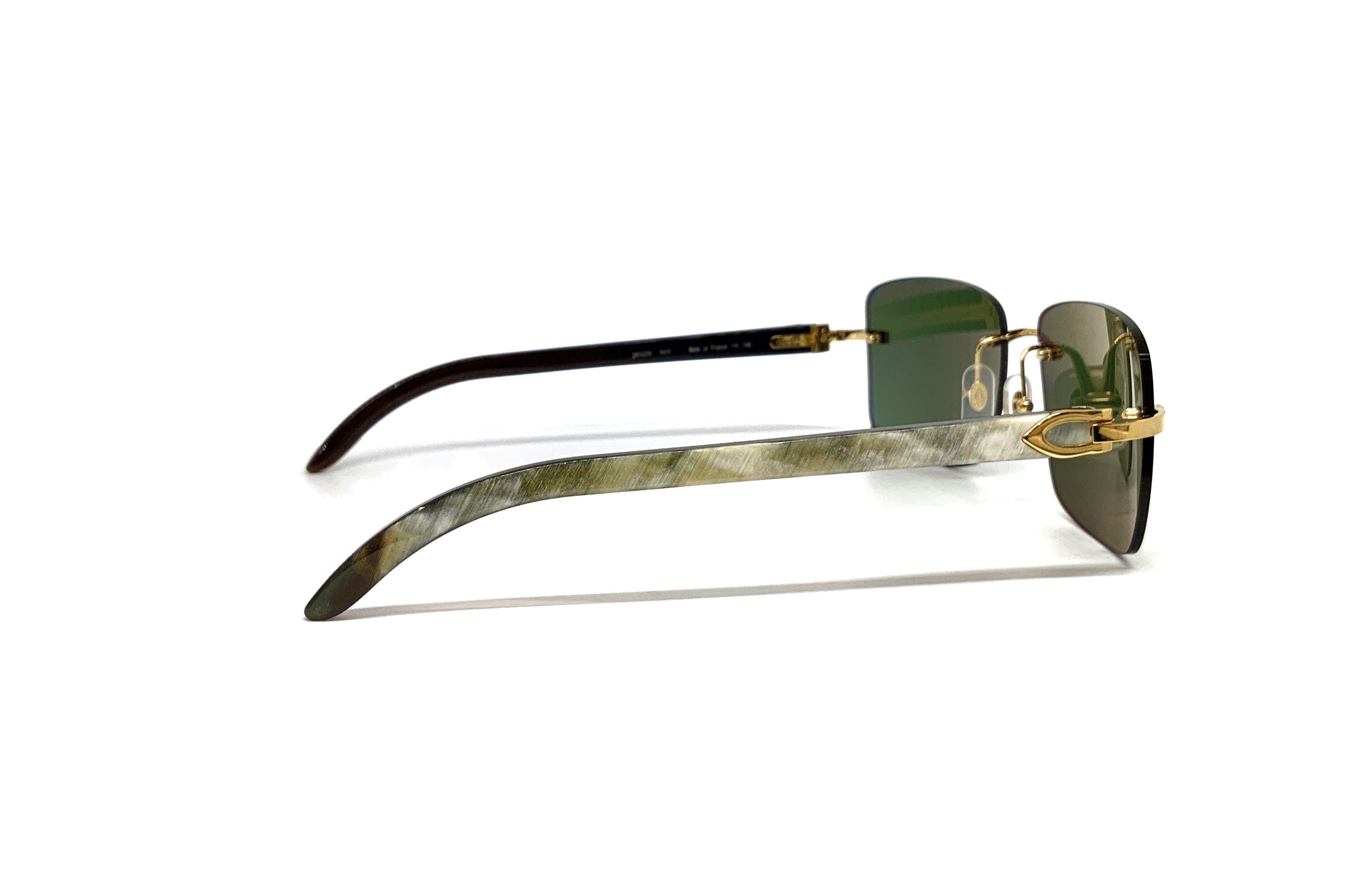 Cartier C Décor CT0030RS Buffalo Horn Sunglasses - Luxury Designer Shades for Men & Women | Perfect for Fashion, Travel & Outdoor Activities