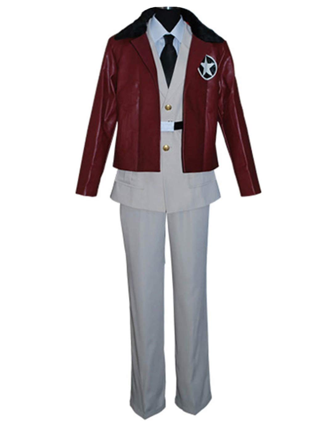 Authentic Axis Powers Hetalia America Cosplay Costume Uniform Jacket Outfit Set - Perfect for Anime Conventions, Halloween & Cosplay Events