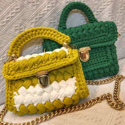 Dark Green Cotton T-Shirt Yarn for DIY Crochet - 400g Macrame Basket, Summer Handbag, Braided Purse & Necklace Making - Perfect for Crafting, Home Decor & Beach Accessories