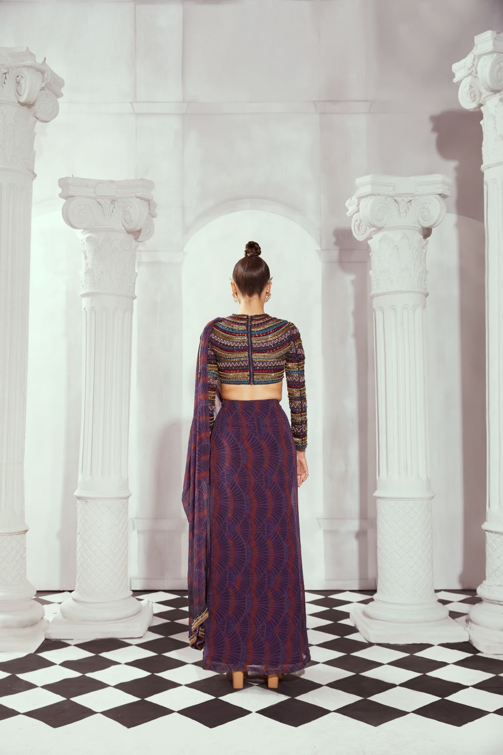 Byzantine Embroidered Crop Top Women's Fashion Boho Blouse - Perfect for Summer Festivals, Beach Vacations & Date Nights