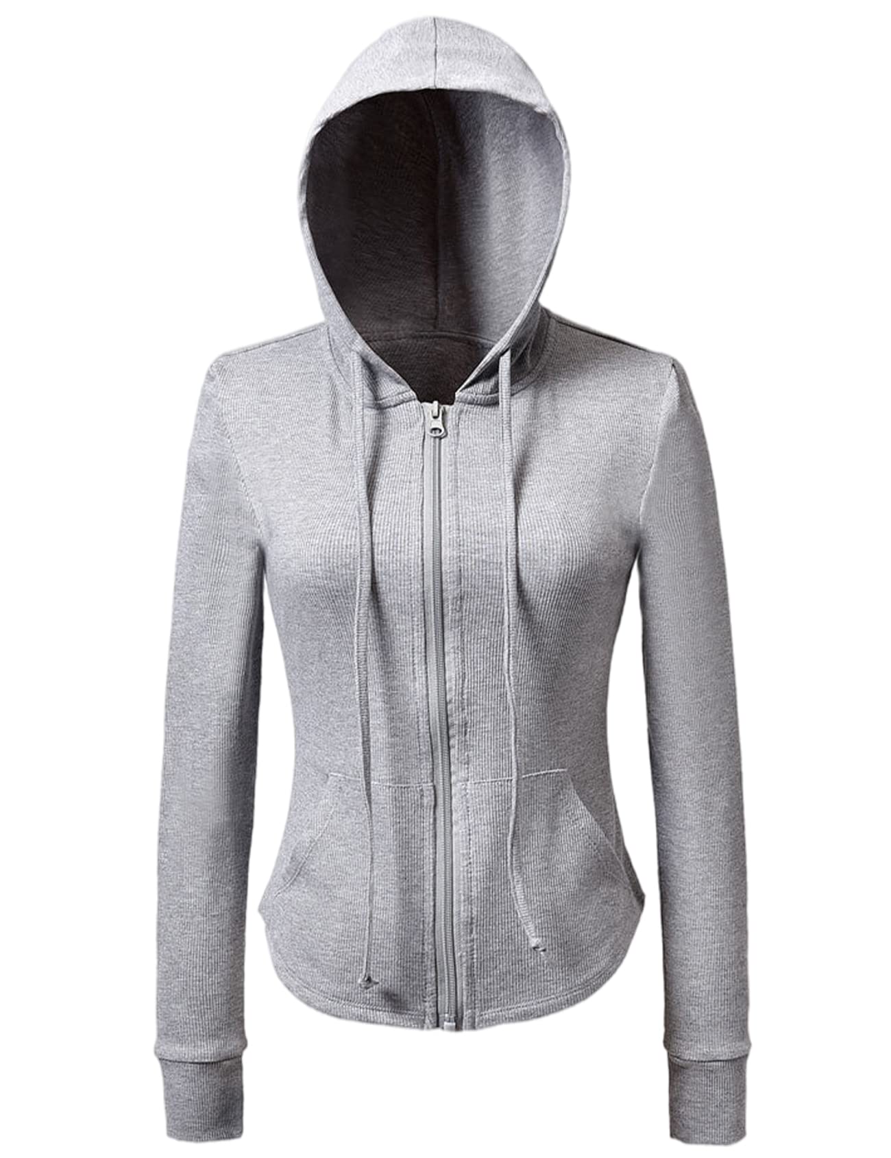 Gihuo Women's Running Yoga Jacket - Lightweight Full Zip Athletic Hoodie for Workouts & Outdoor Activities | Perfect for Gym, Jogging & Yoga Sessions