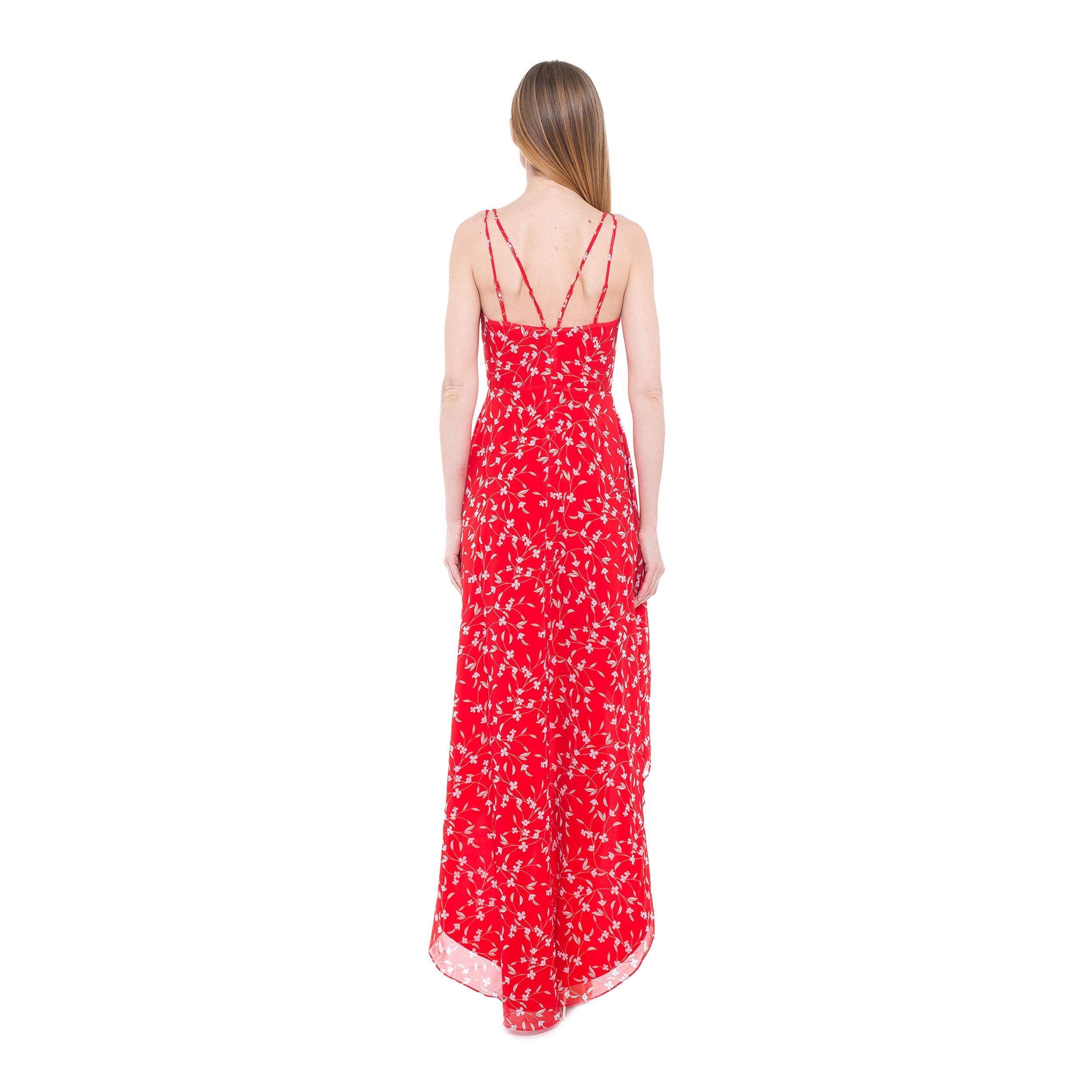 Bailey Sweetheart Sleeveless Floral High-Low Maxi Dress for Women | Summer Beach Wedding Party Dress | Boho Chic Flowy Long Dress for Outdoor Events & Vacations
